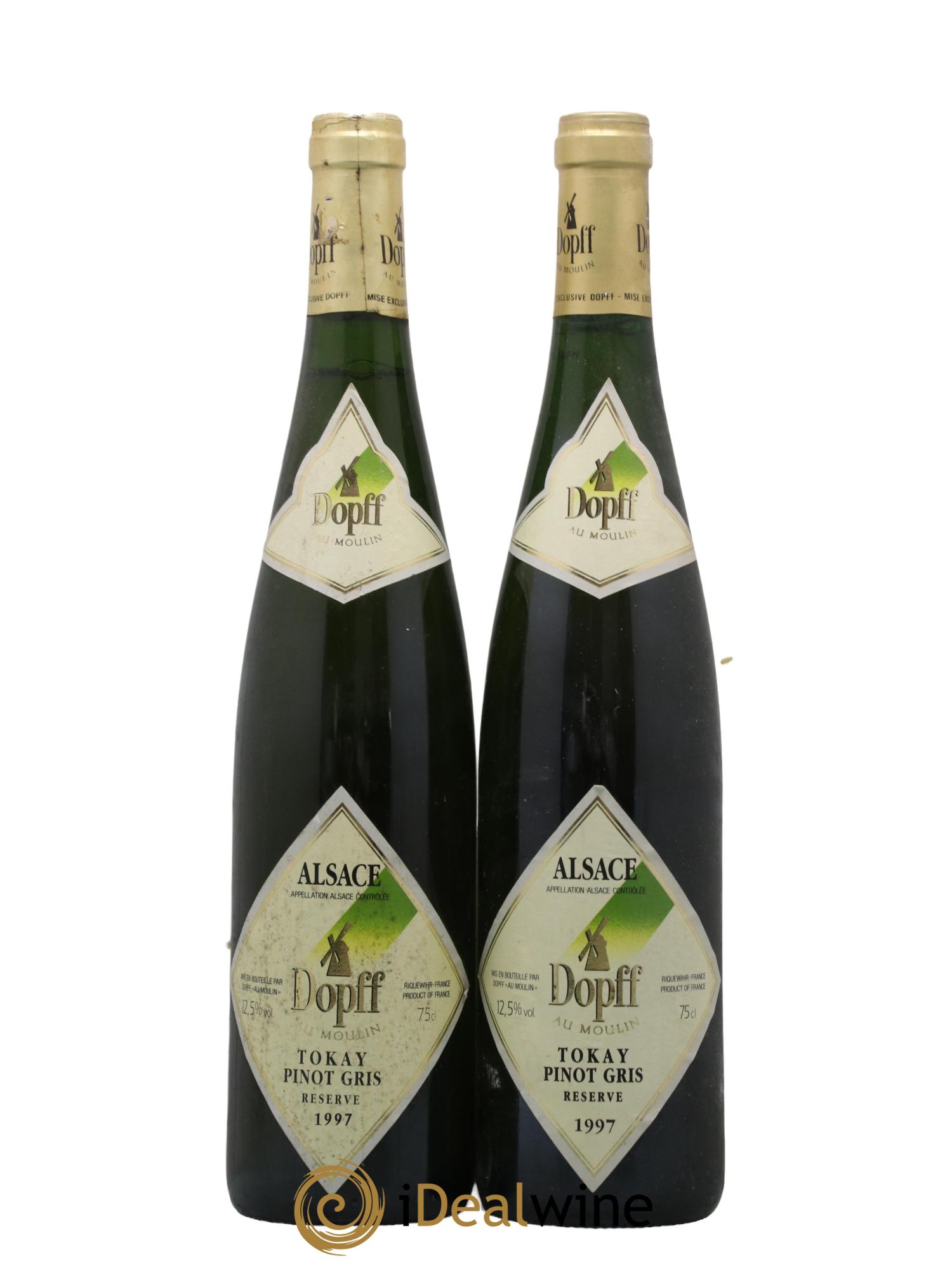 Alsace Tokay Pinot Gris Reserve Domaine Dopff 1997 - Lot de 2 bouteilles - 0