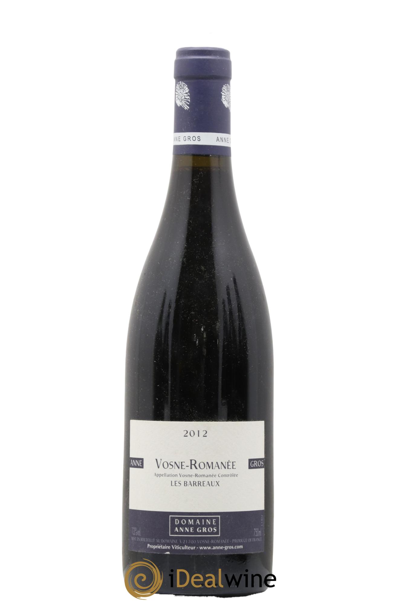 Vosne-Romanée Les Barreaux Anne Gros 2012 - Lot de 1 bouteille - 0