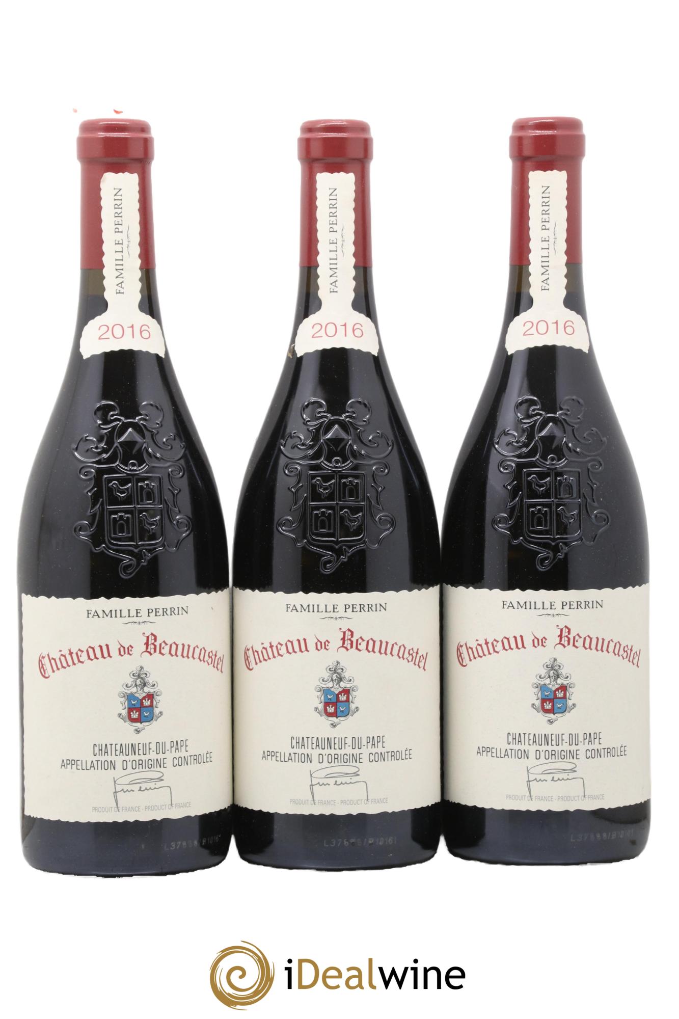 Châteauneuf-du-Pape Château de Beaucastel Famille Perrin 2016 - Lot de 3 bouteilles - 0
