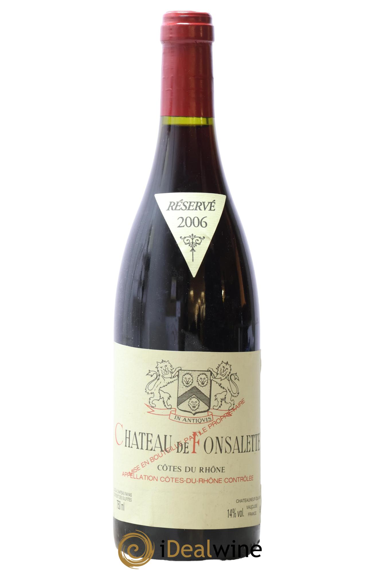 Côtes-du-Rhône Château de Fonsalette Emmanuel Reynaud 2006 - Lot de 1 bouteille - 0