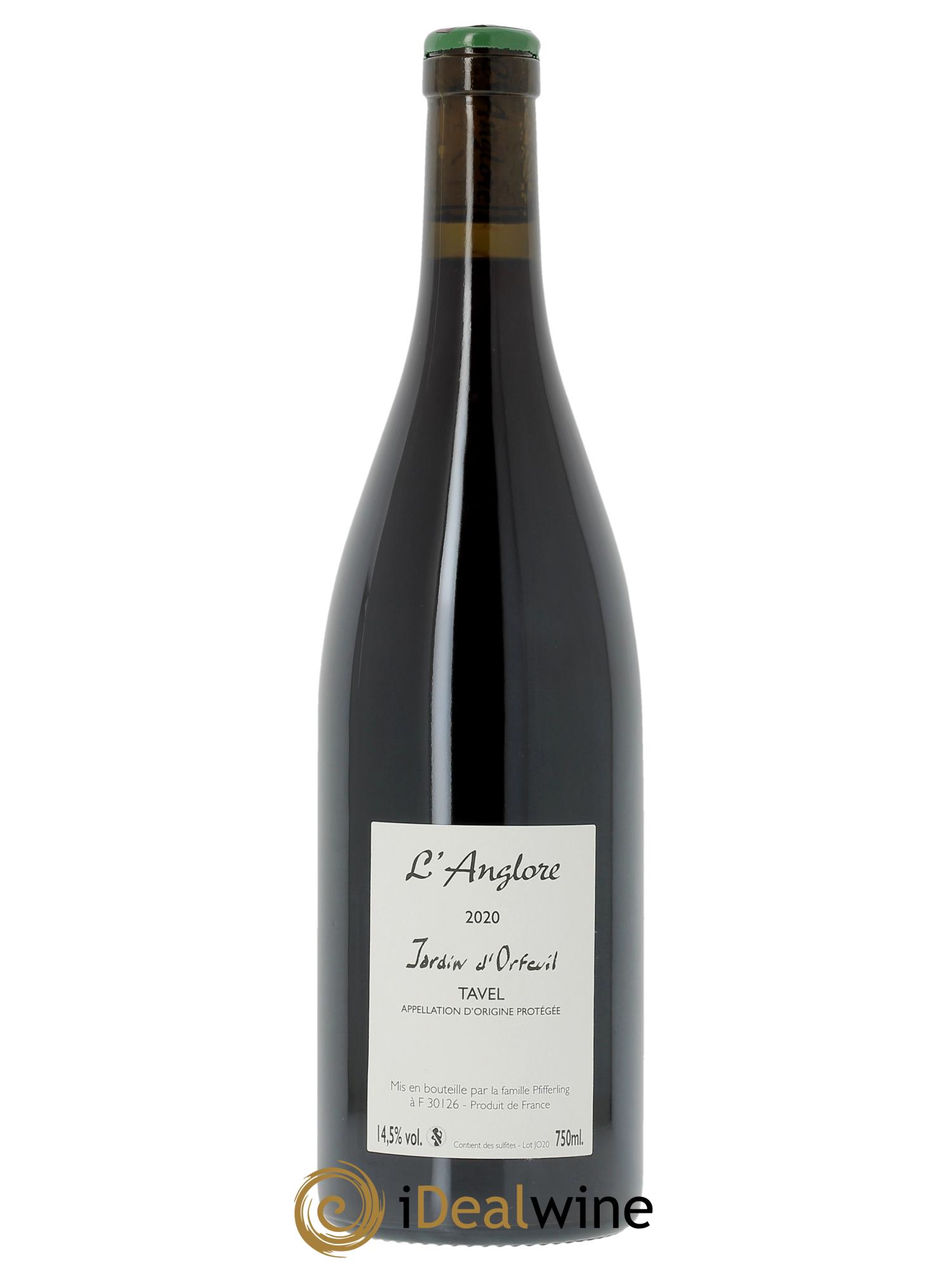 Tavel Jardin D'Orfeuil L'Anglore 2020 - Lot de 1 bouteille - 1