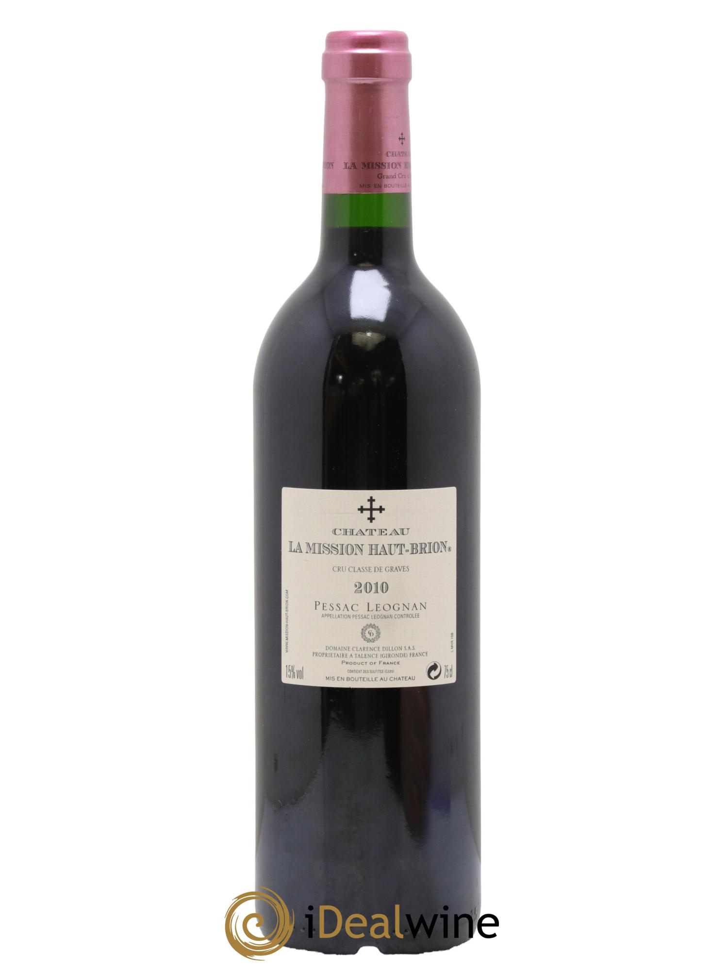 Château la Mission Haut-Brion Cru Classé de Graves 2010 - Lot de 1 bouteille - 1