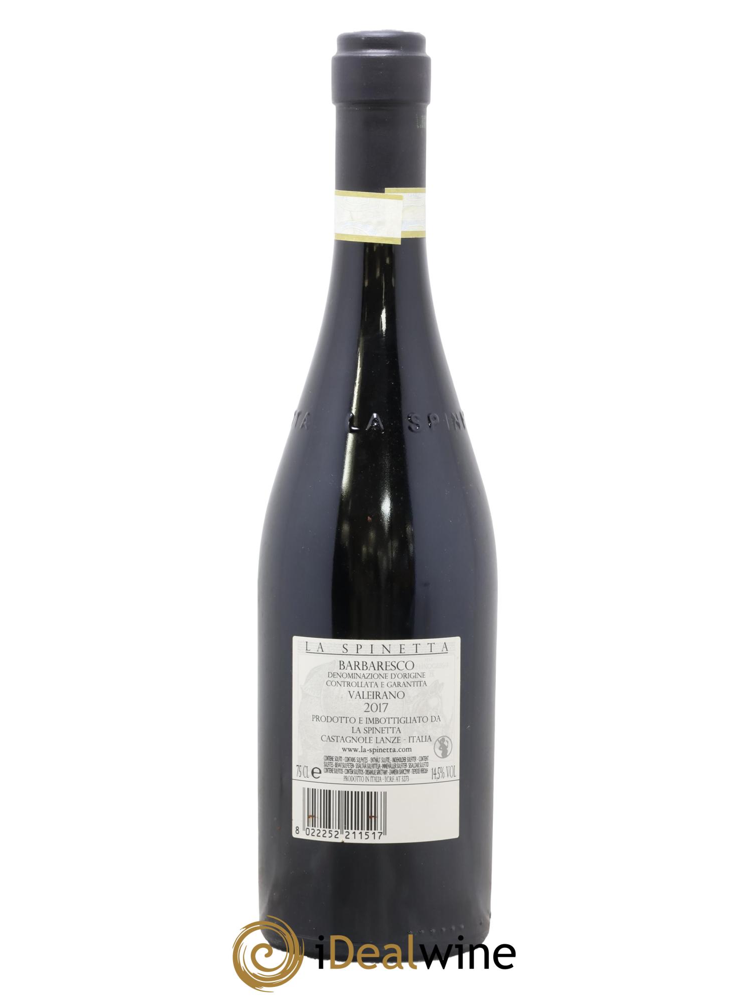 Barbaresco DOCG La Spinetta Valeirano Vursu Giorgio Rivetti 2017 - Lot de 1 bouteille - 1