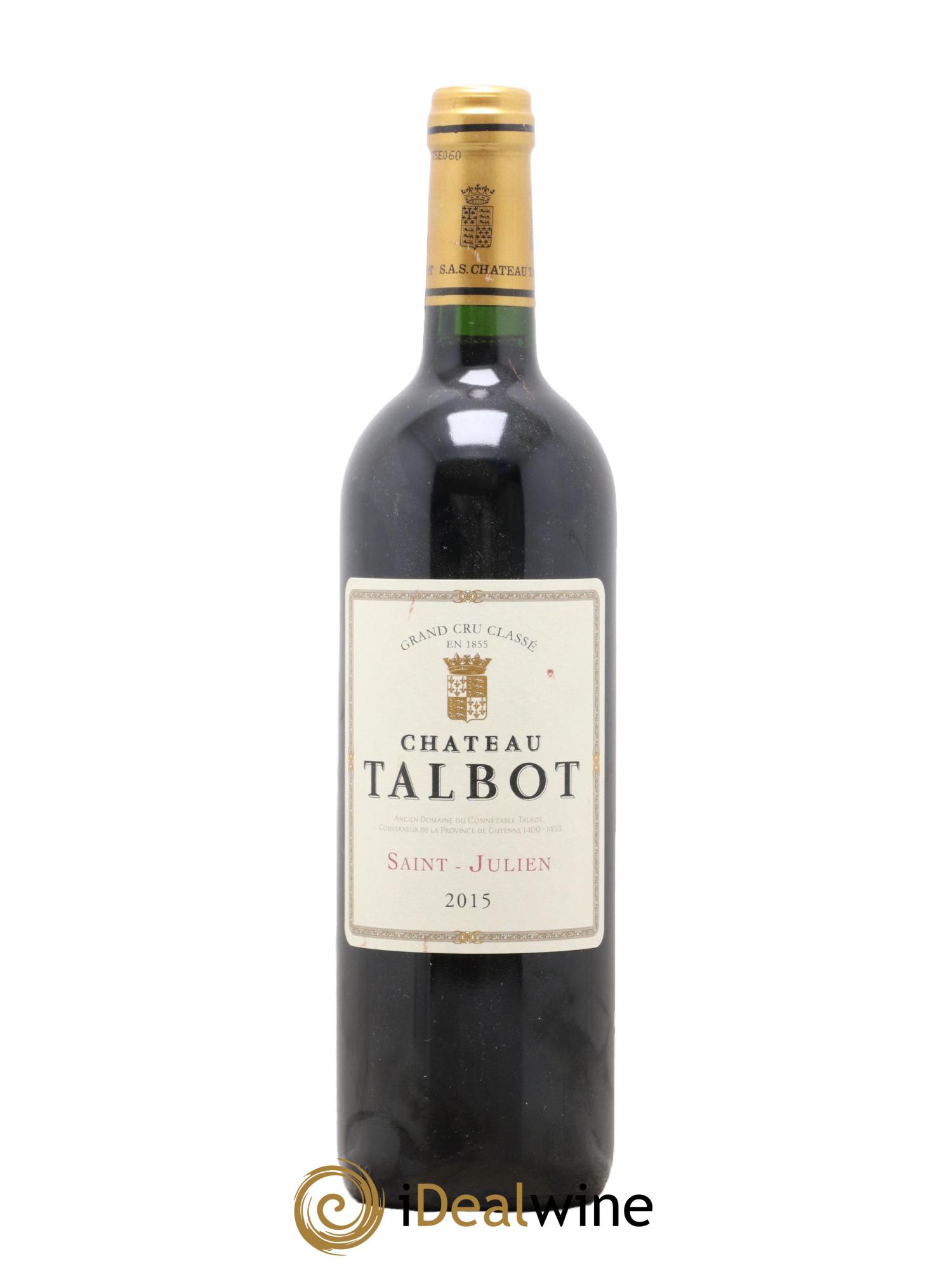 Château Talbot 4ème Grand Cru Classé 2015 - Lot de 1 bouteille - 0