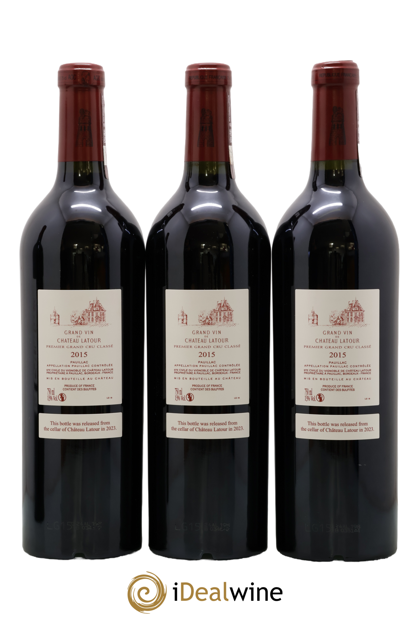 Château Latour 1er Grand Cru Classé 2015 - Lotto di 3 bottiglie - 1