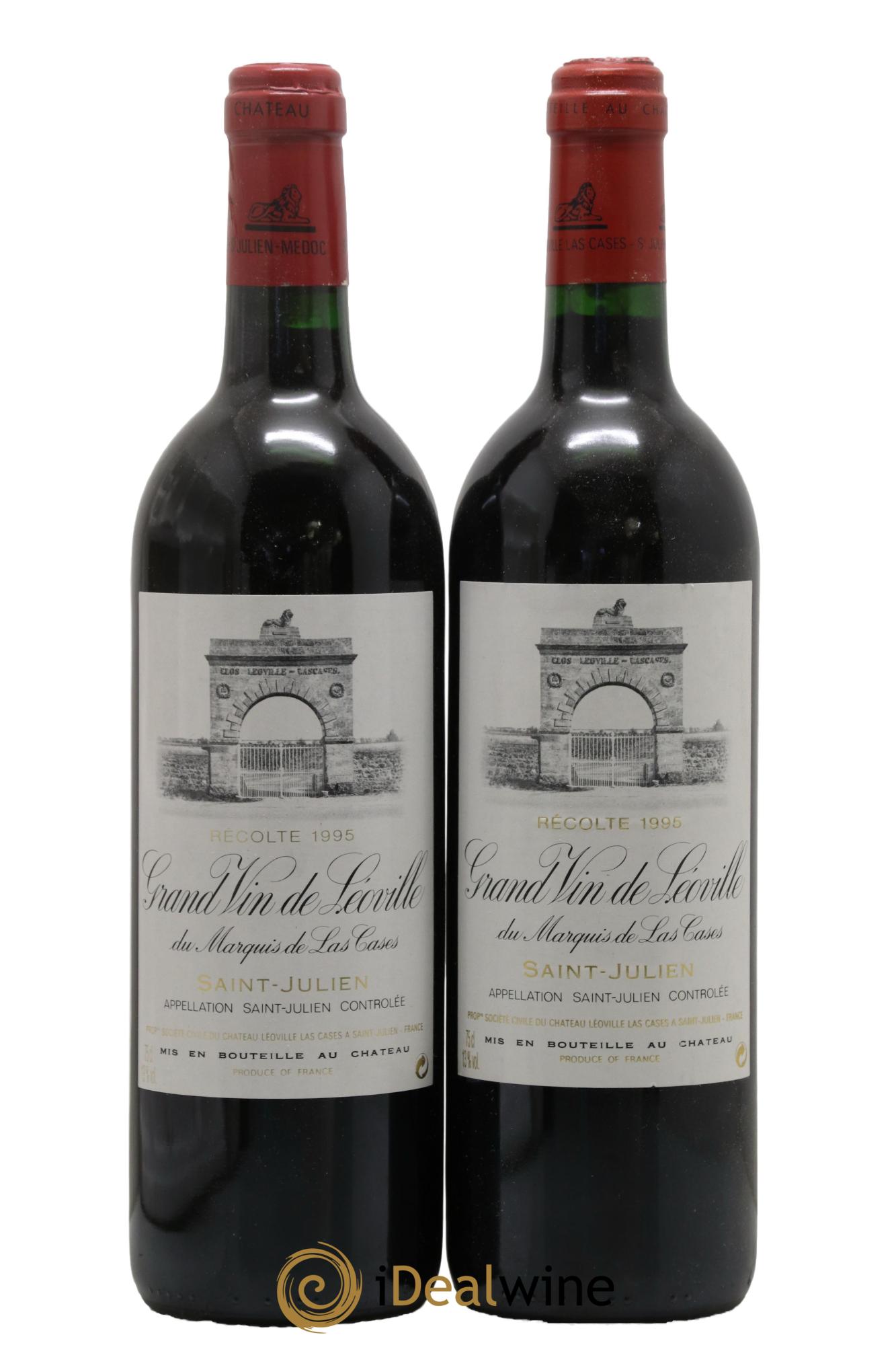 Château Léoville Las Cases 2ème Grand Cru Classé 1995 - Lotto di 2 bottiglie - 0