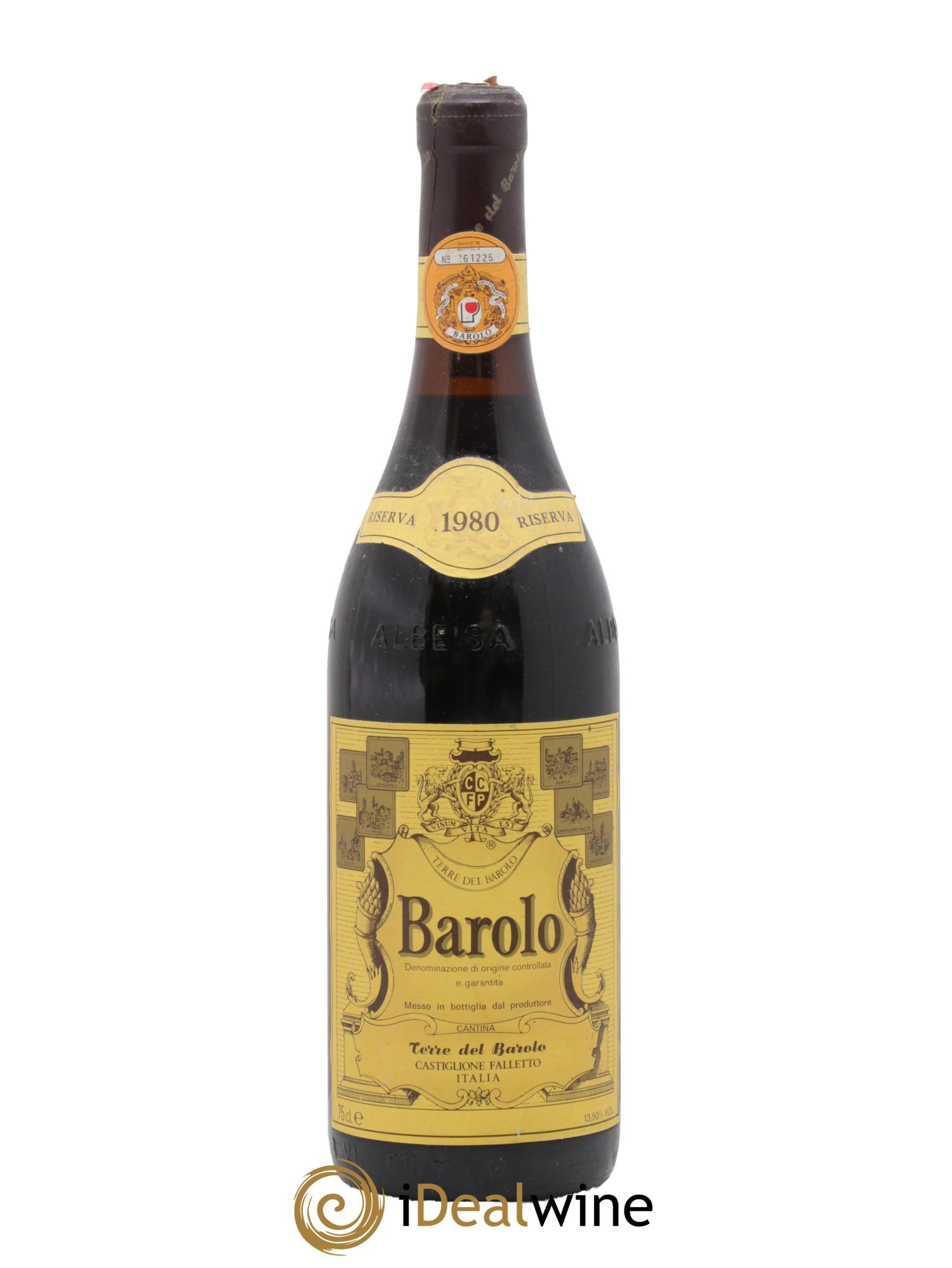 Barolo Riserva Castiglione Falletto Terre Del Barolo 1980 - Lot de 1 bouteille - 0