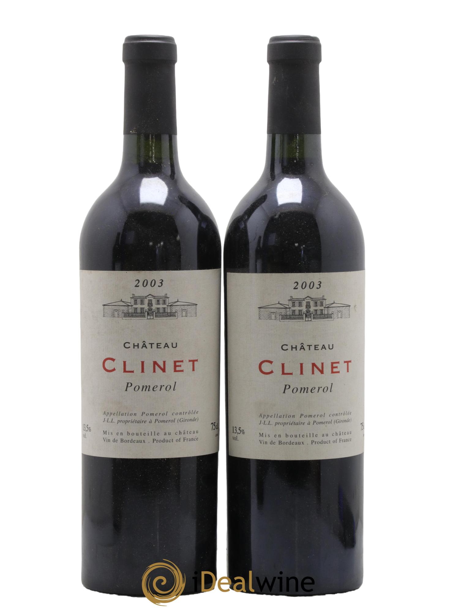 Château Clinet 2003 - Lot of 2 bottles - 0