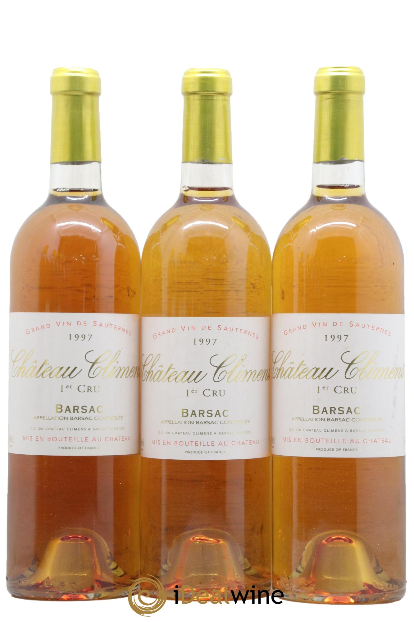 Château Climens 1er Grand Cru Classé 1997 - Lotto di 3 bottiglie - 0