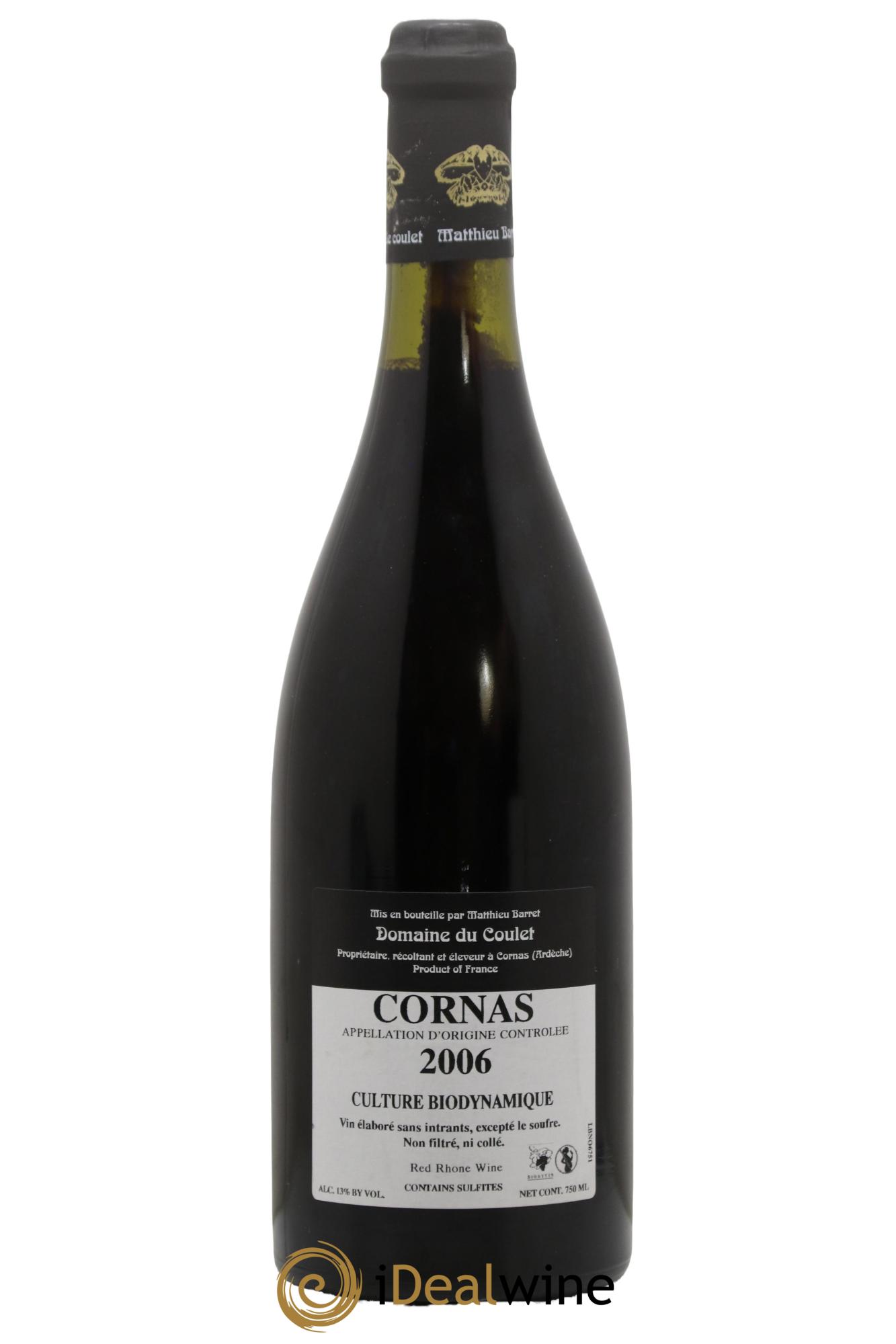 Cornas Billes Noires Coulet (Domaine du) - Matthieu Barret  2006 - Lot of 1 bottle - 1