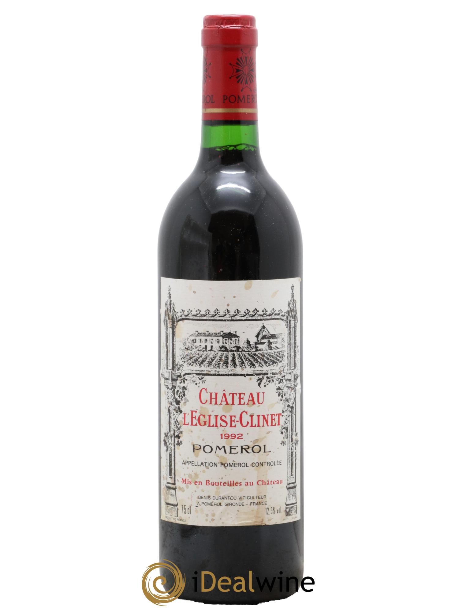Château l' Église Clinet 1992 - Lot de 1 bouteille - 0