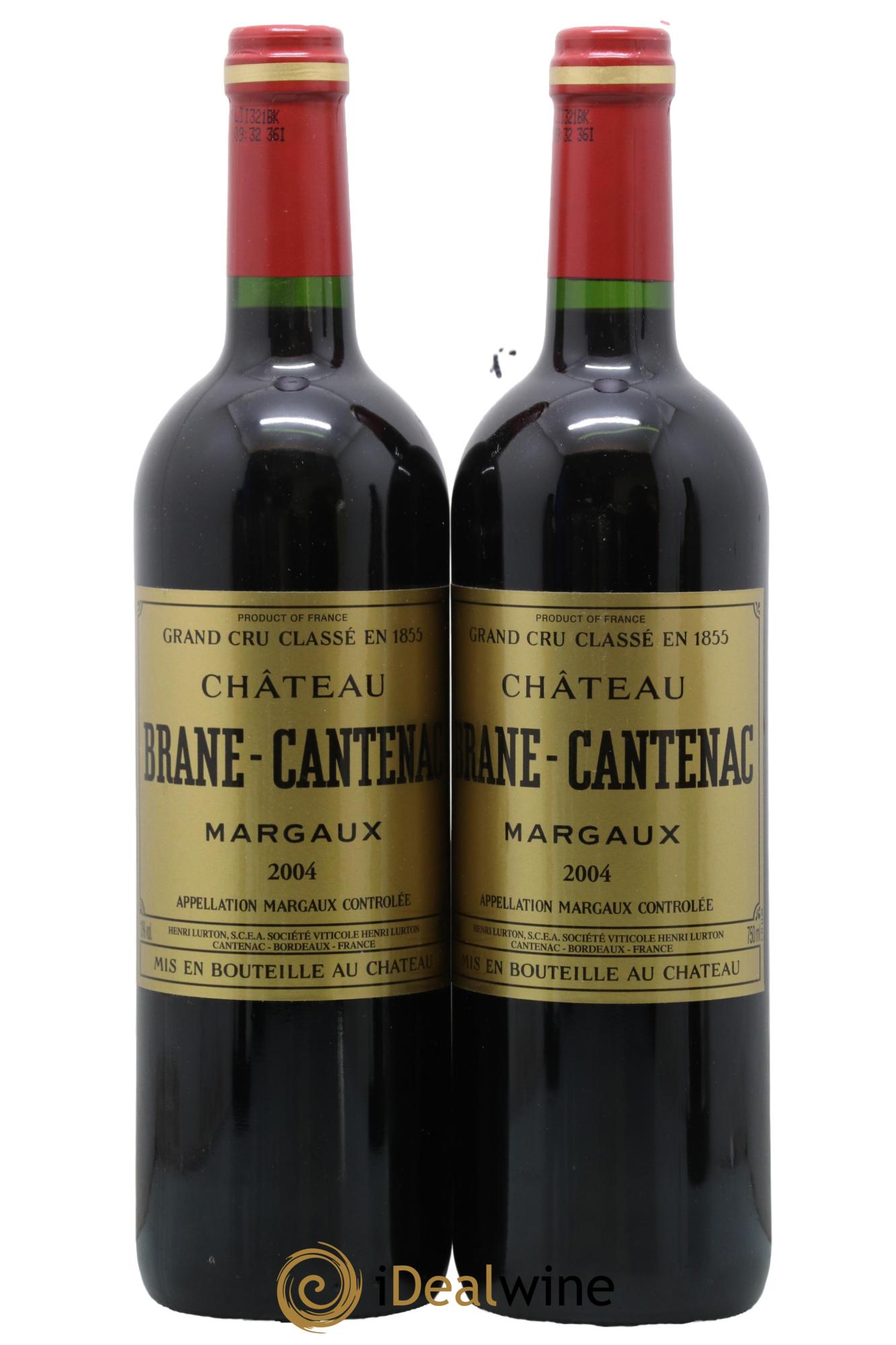 Château Brane Cantenac 2ème Grand Cru Classé 2004 - Lot de 2 bouteilles - 0