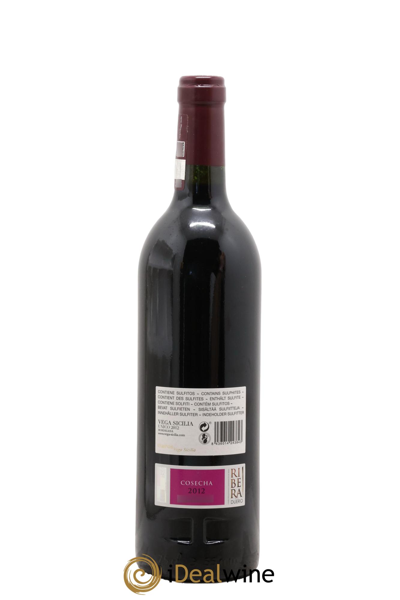 Ribera Del Duero DO Vega Sicilia Unico Famille Alvarez 2012 - Lot de 1 bouteille - 1