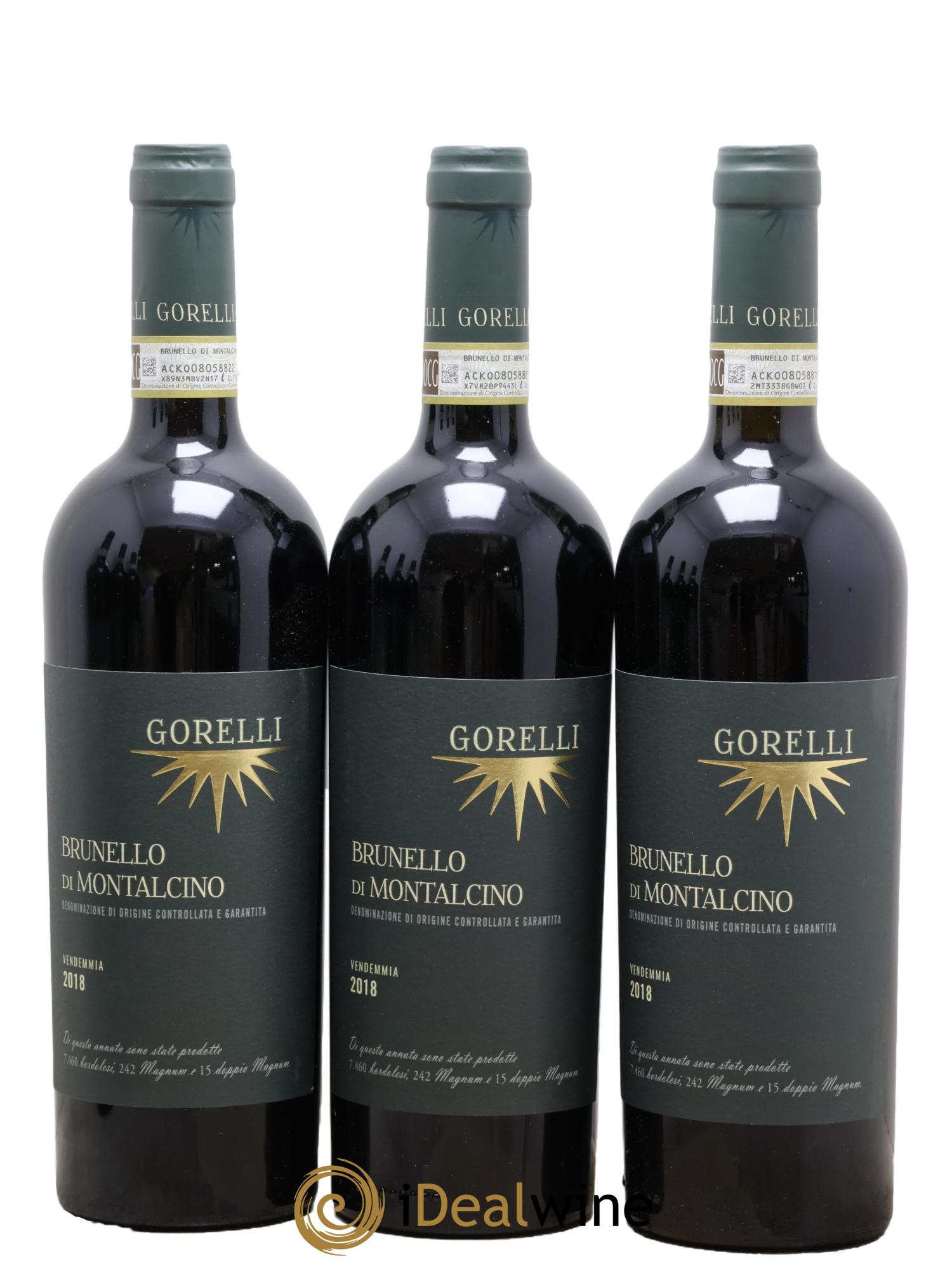 Brunello di Montalcino DOCG G. Gorelli 2018 - Lotto di 3 bottiglie - 0