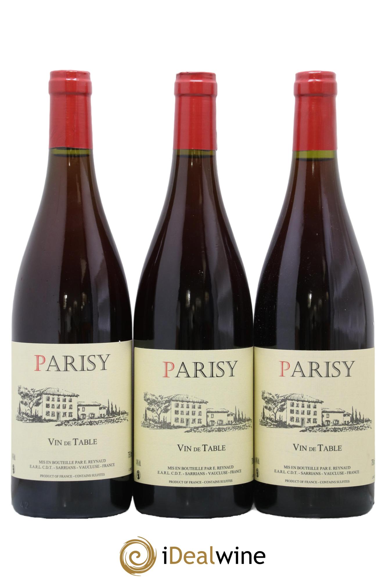 Vin de Table Parisy Emmanuel Reynaud - Lot of 3 bottles - 0