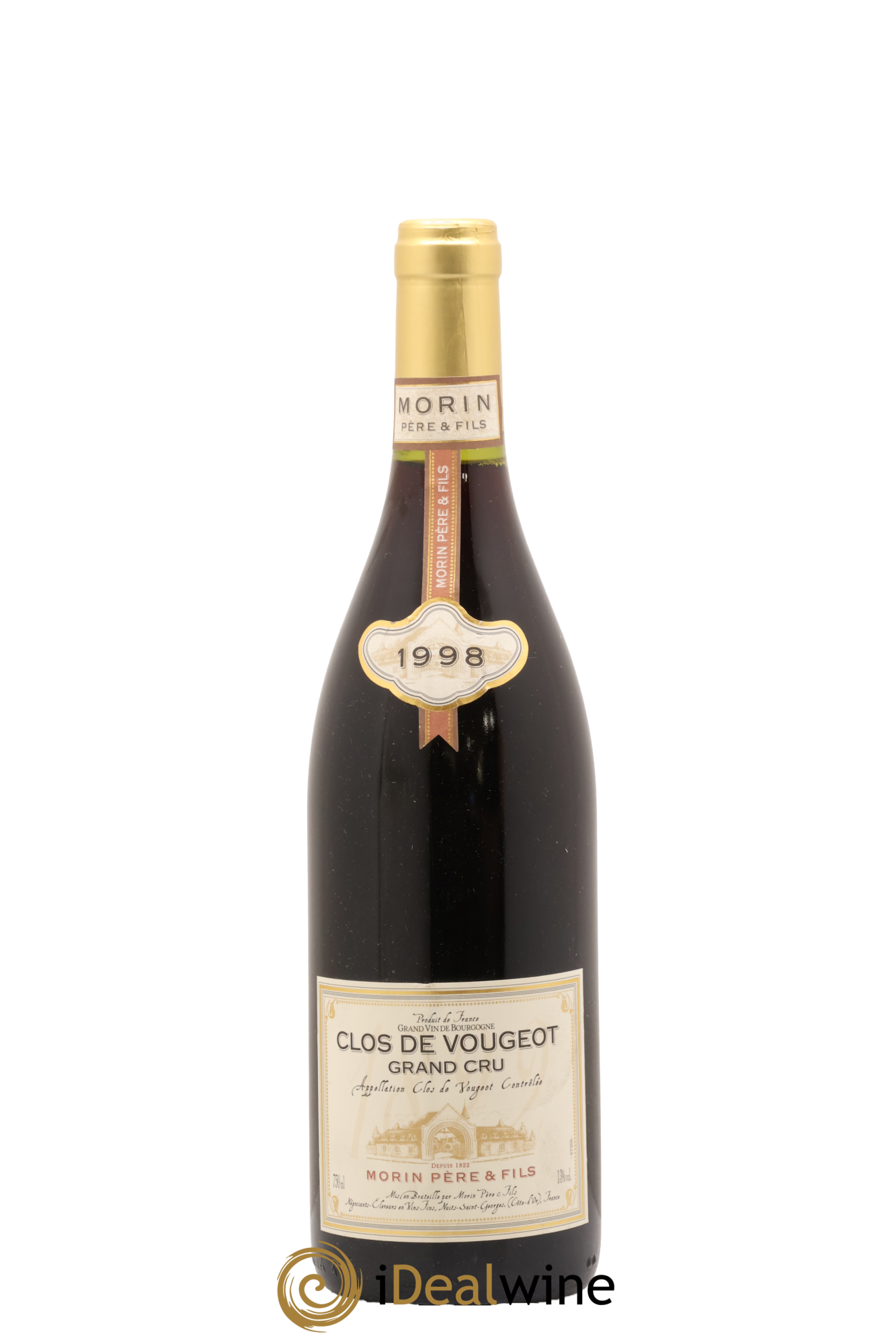 Clos de Vougeot Grand Cru Morin Père et Fils (Domaine) 1998 - Lote de 1 botella - 0