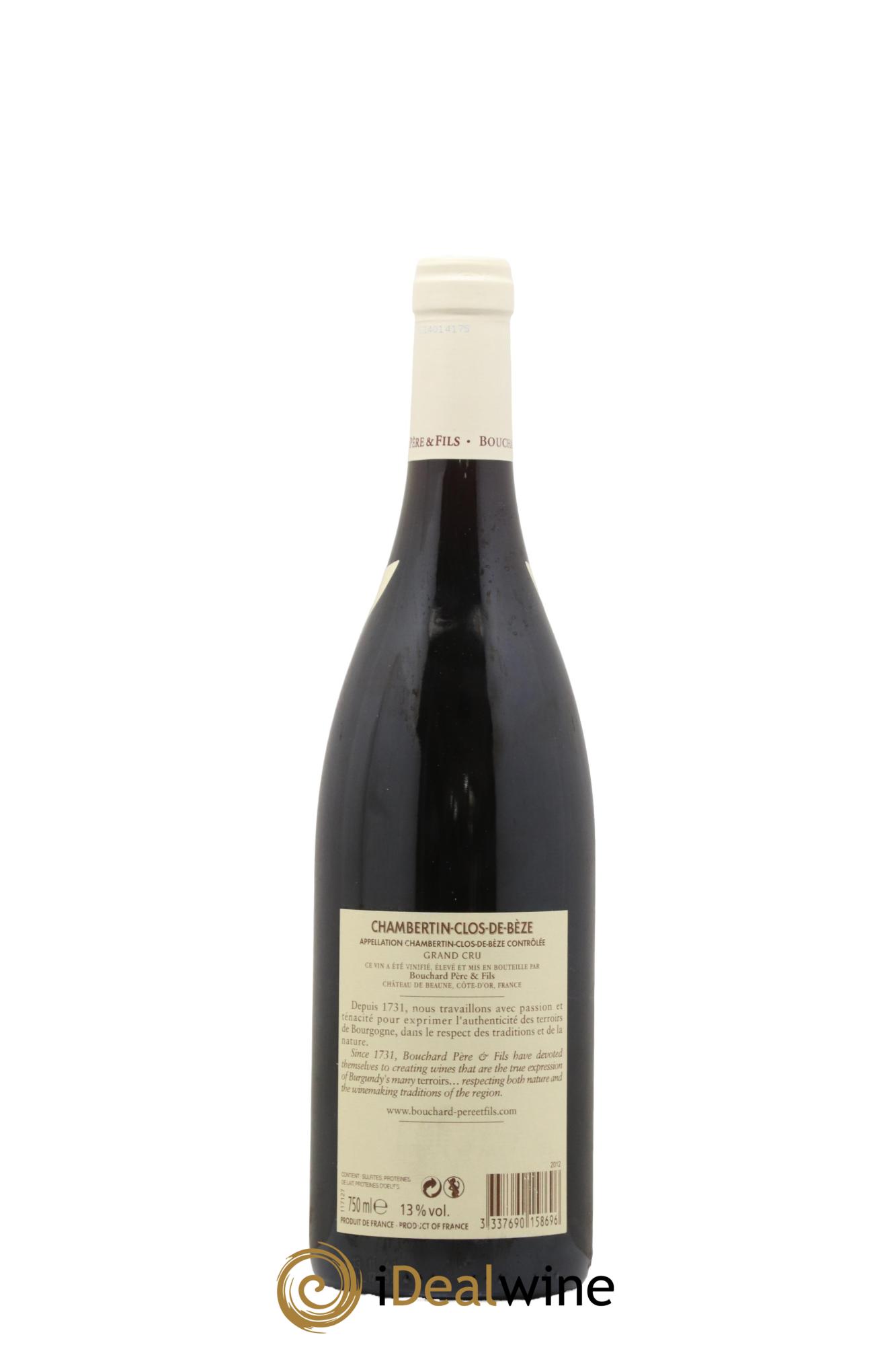Chambertin Clos de Bèze Grand Cru Bouchard Père & Fils 2012 - Lot de 1 bouteille - 1