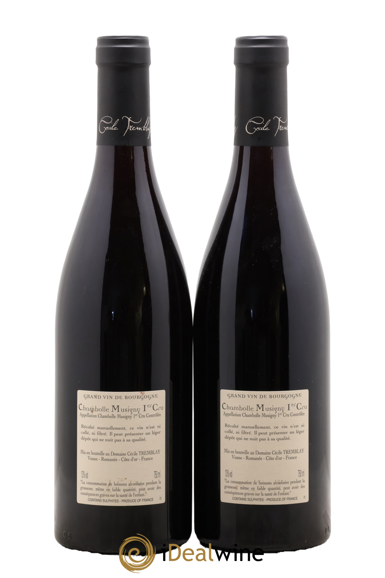Chambolle-Musigny 1er Cru Les Feusselottes Cécile Tremblay 2017 - Lot de 2 bouteilles - 1