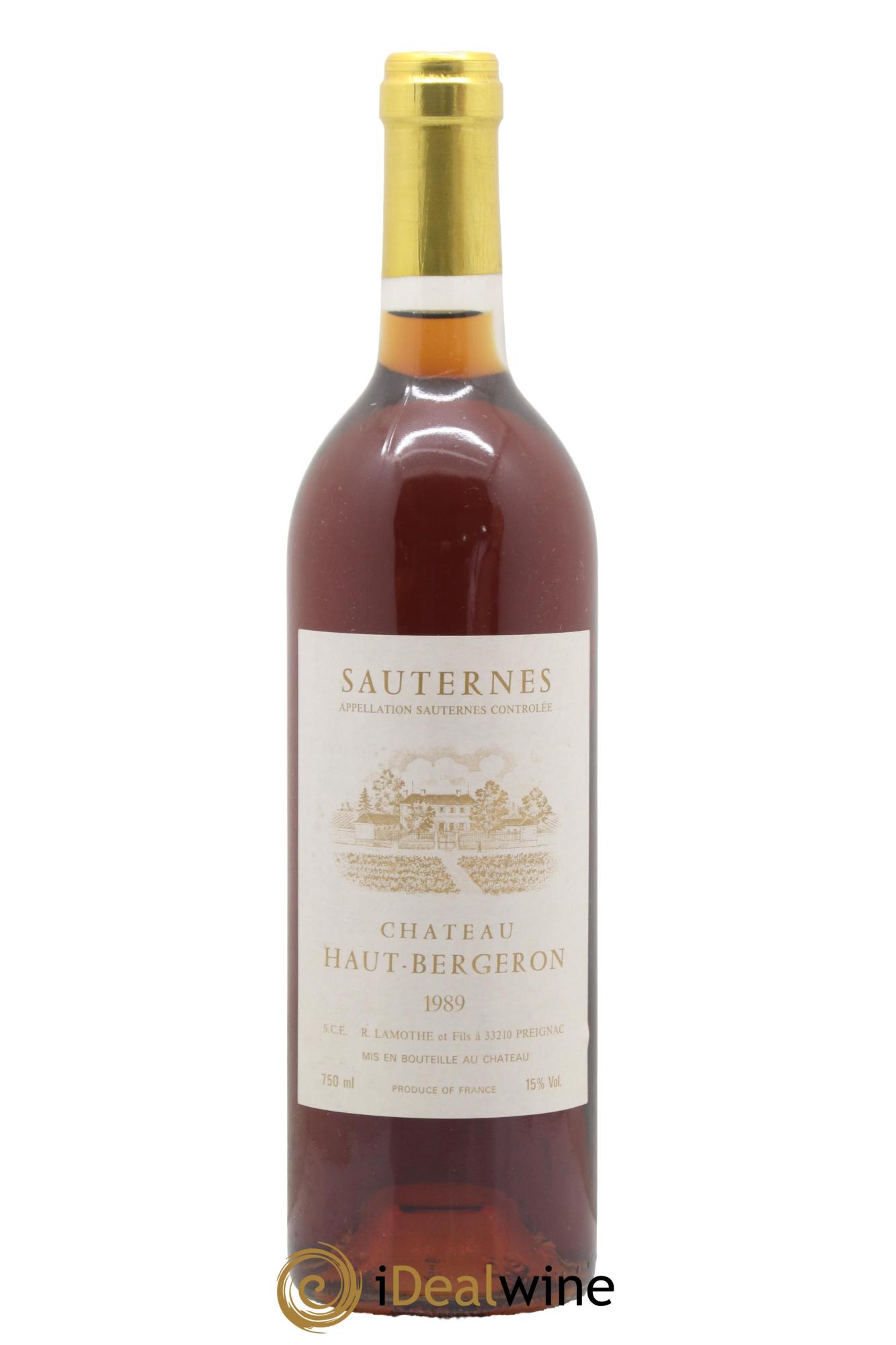 Château Haut-Bergeron 1989 - Posten von 1 Flasche - 0