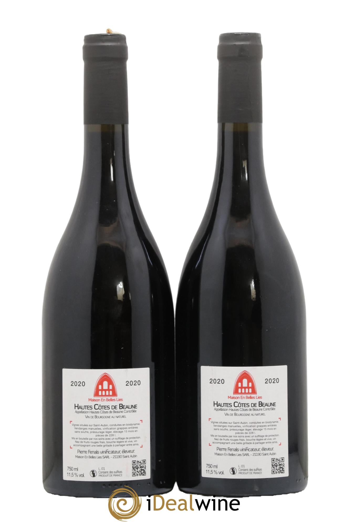 Hautes-Côtes de Beaune Maison En Belles Lies 2020 - Lot de 2 bouteilles - 1
