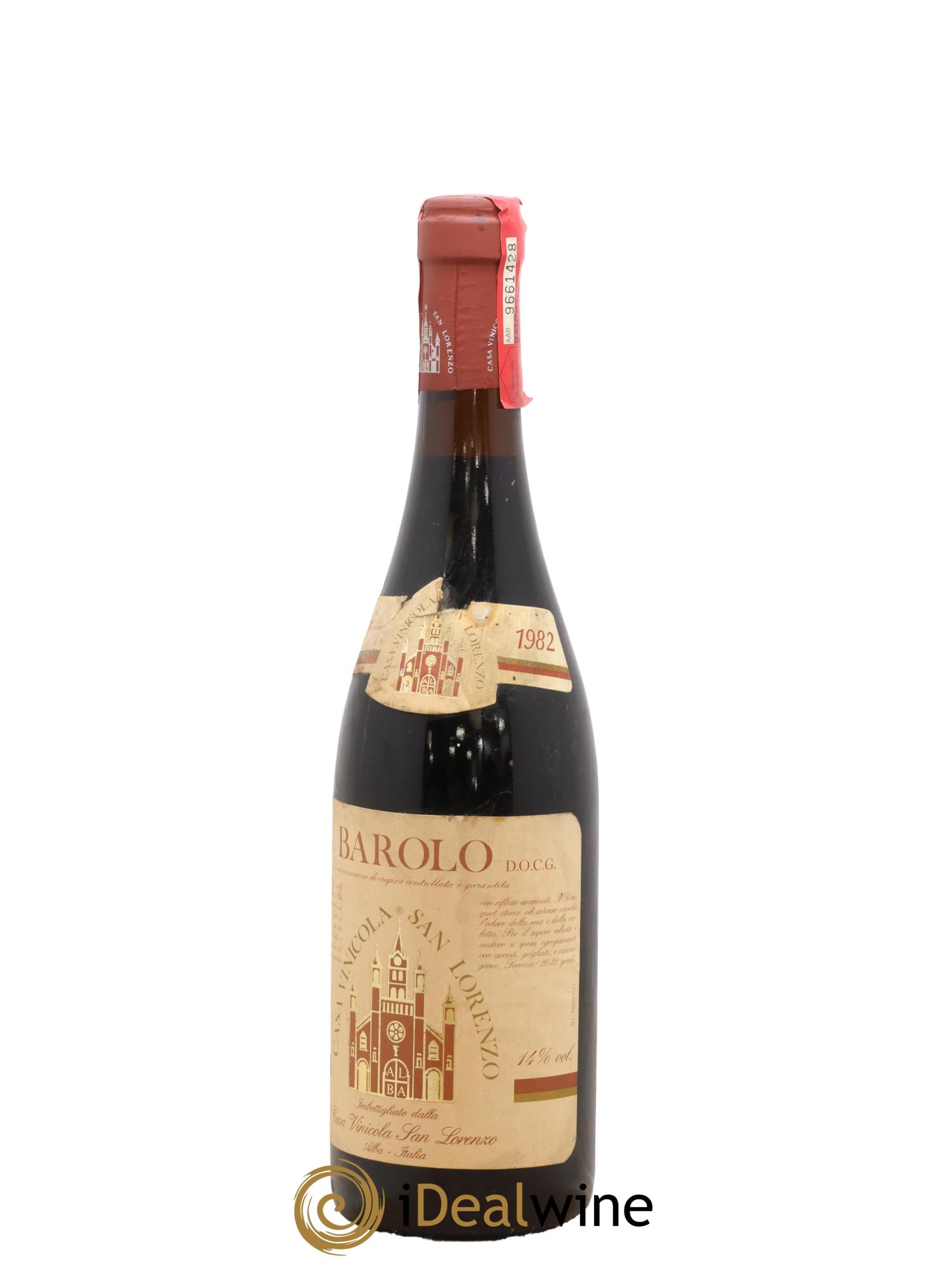 Barolo Casa Vinicola San Lorenzo 1982 - Lot de 1 bouteille - 1