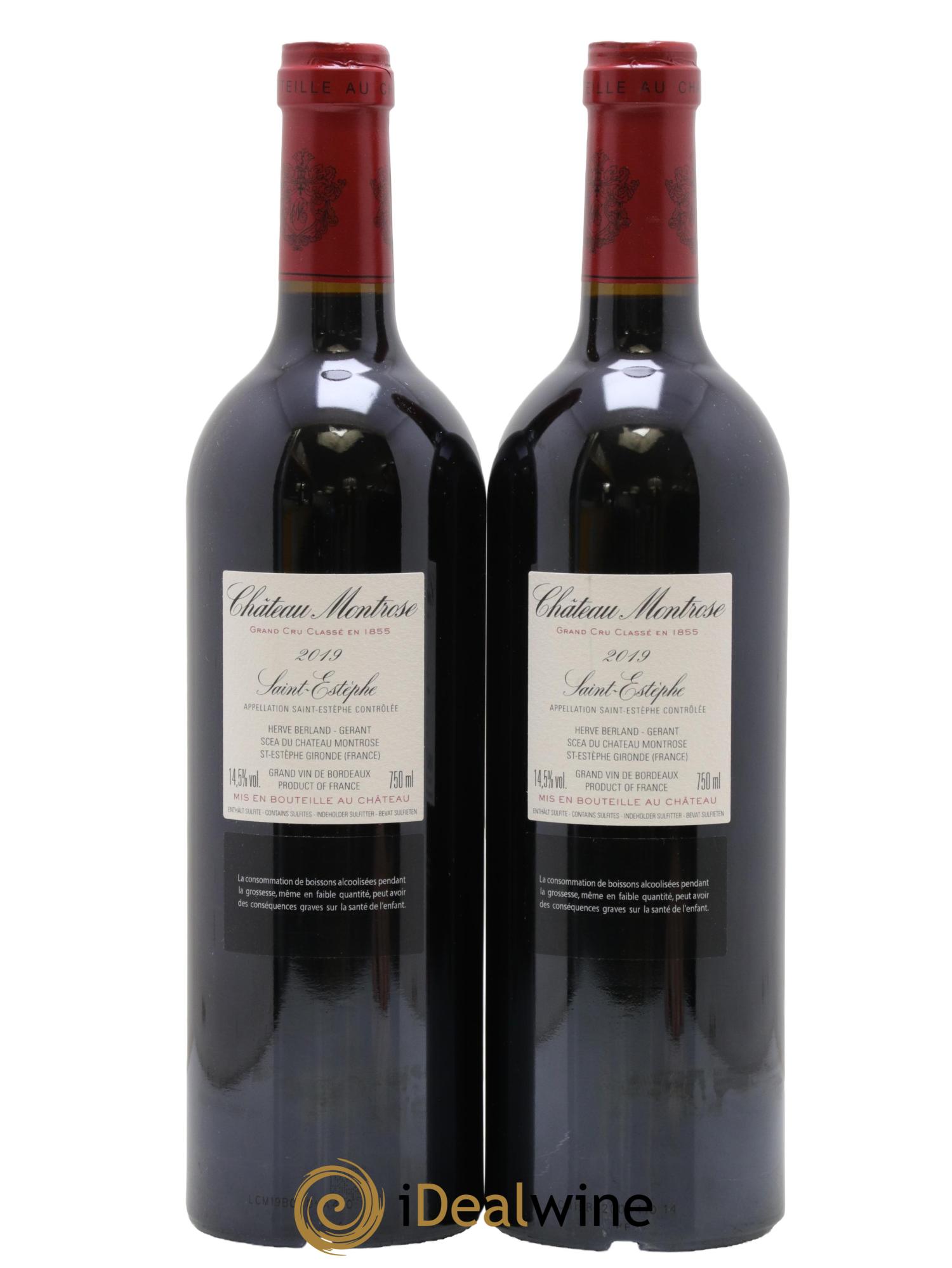 Château Montrose 2ème Grand Cru Classé 2019 - Lotto di 2 bottiglie - 1