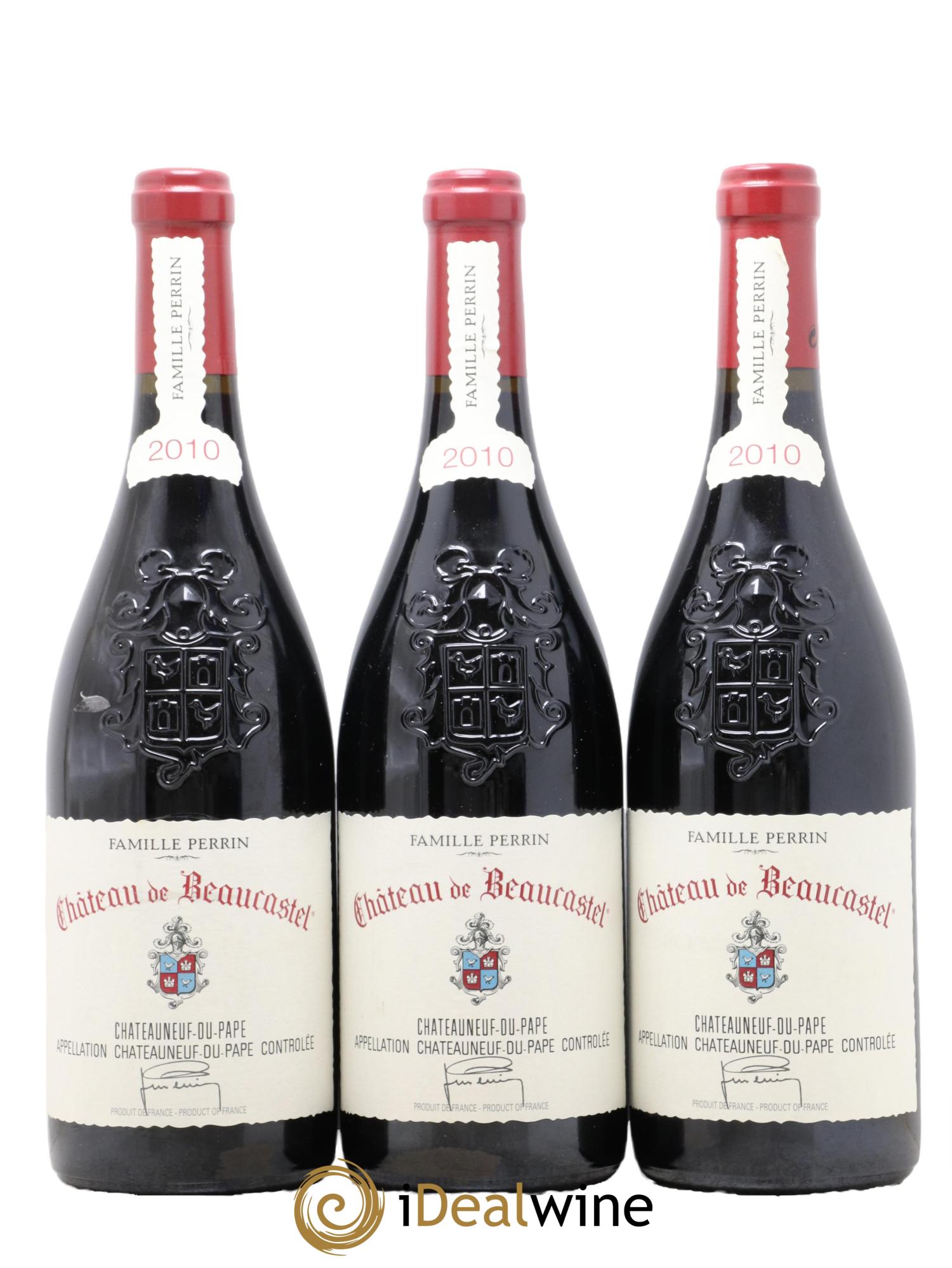 Châteauneuf-du-Pape Château de Beaucastel Famille Perrin 2010 - Lot de 3 bouteilles - 0