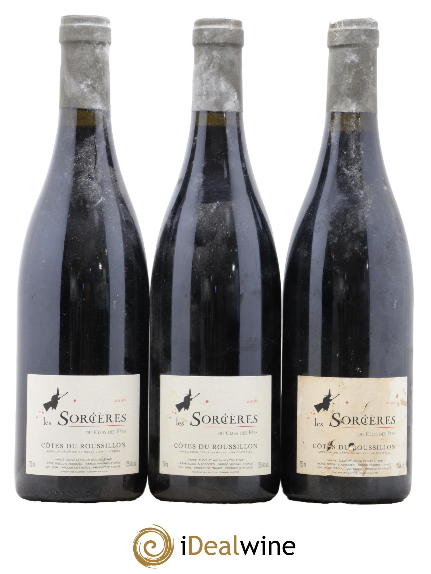 Côtes du Roussillon Clos des Fées Les Sorcières Hervé Bizeul 2006 - Lot de 3 bouteilles - 0