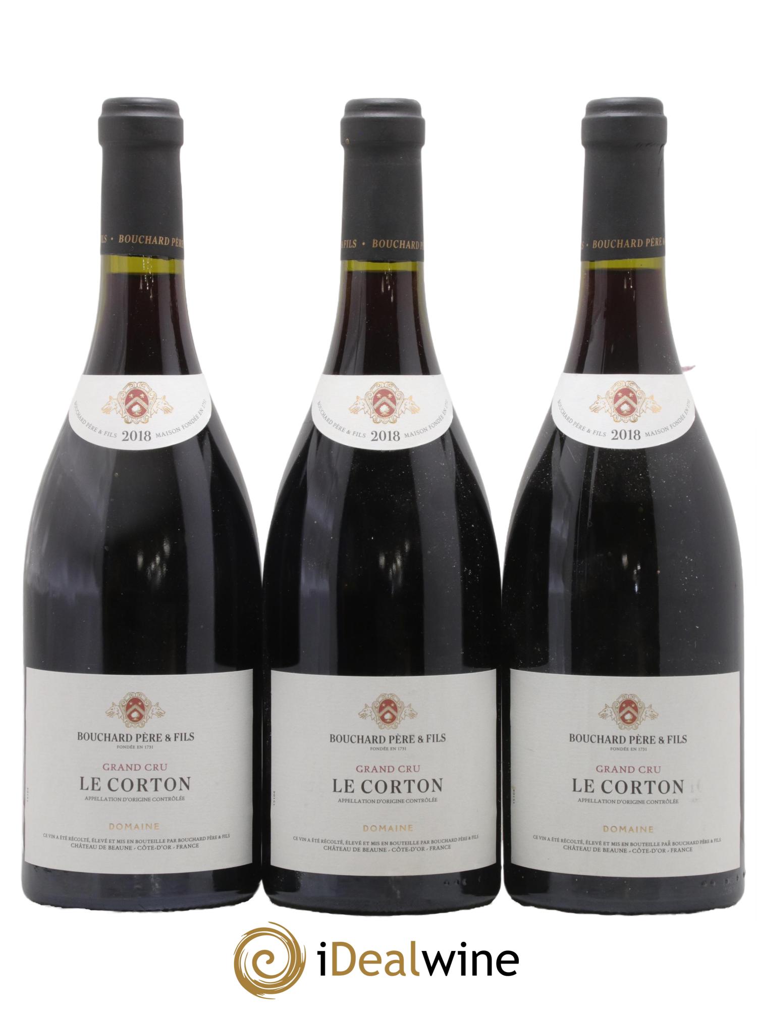 Corton Grand Cru Le Corton Bouchard Père & Fils 2018 - Lot of 3 bottles - 0