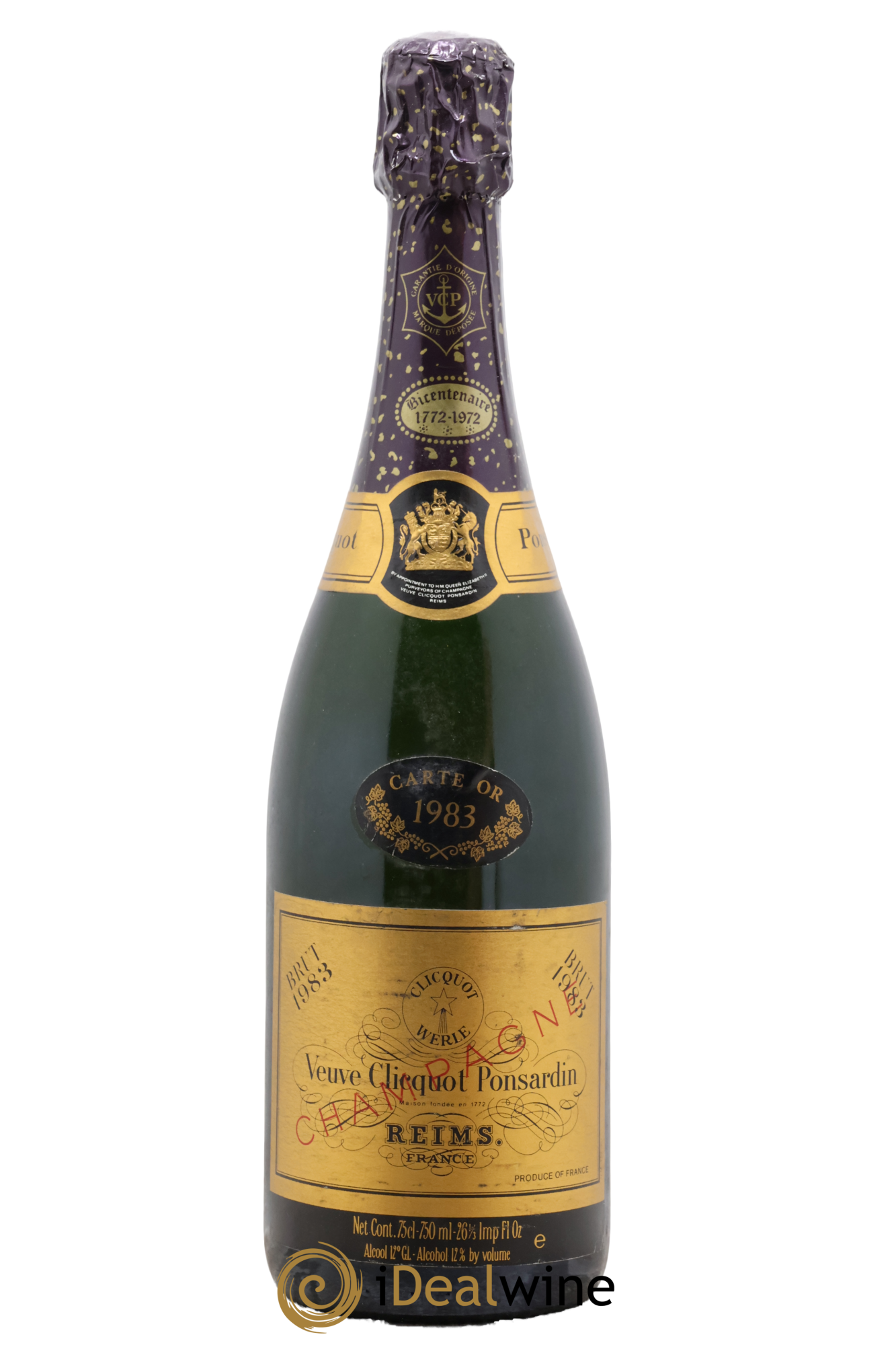 Brut Millésimé Veuve Clicquot 1983 - Lot of 1 bottle - 0