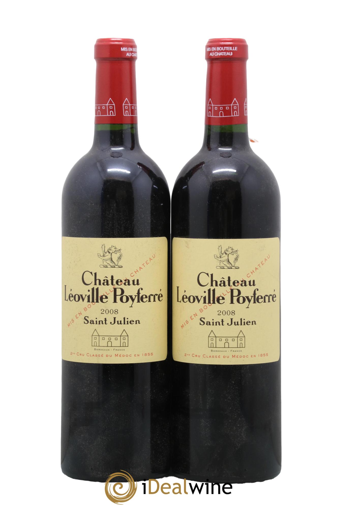 Château Léoville Poyferré 2ème Grand Cru Classé 2008 - Lot de 2 bouteilles - 0