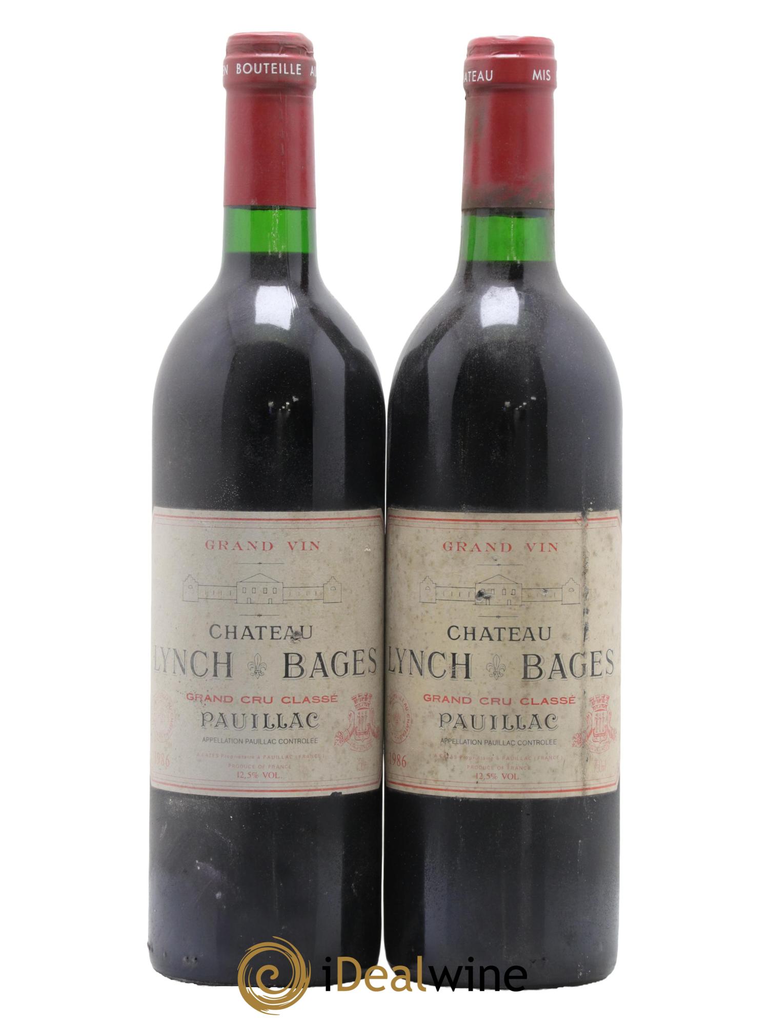Château Lynch Bages 5ème Grand Cru Classé 1986 - Lot de 2 bouteilles - 0