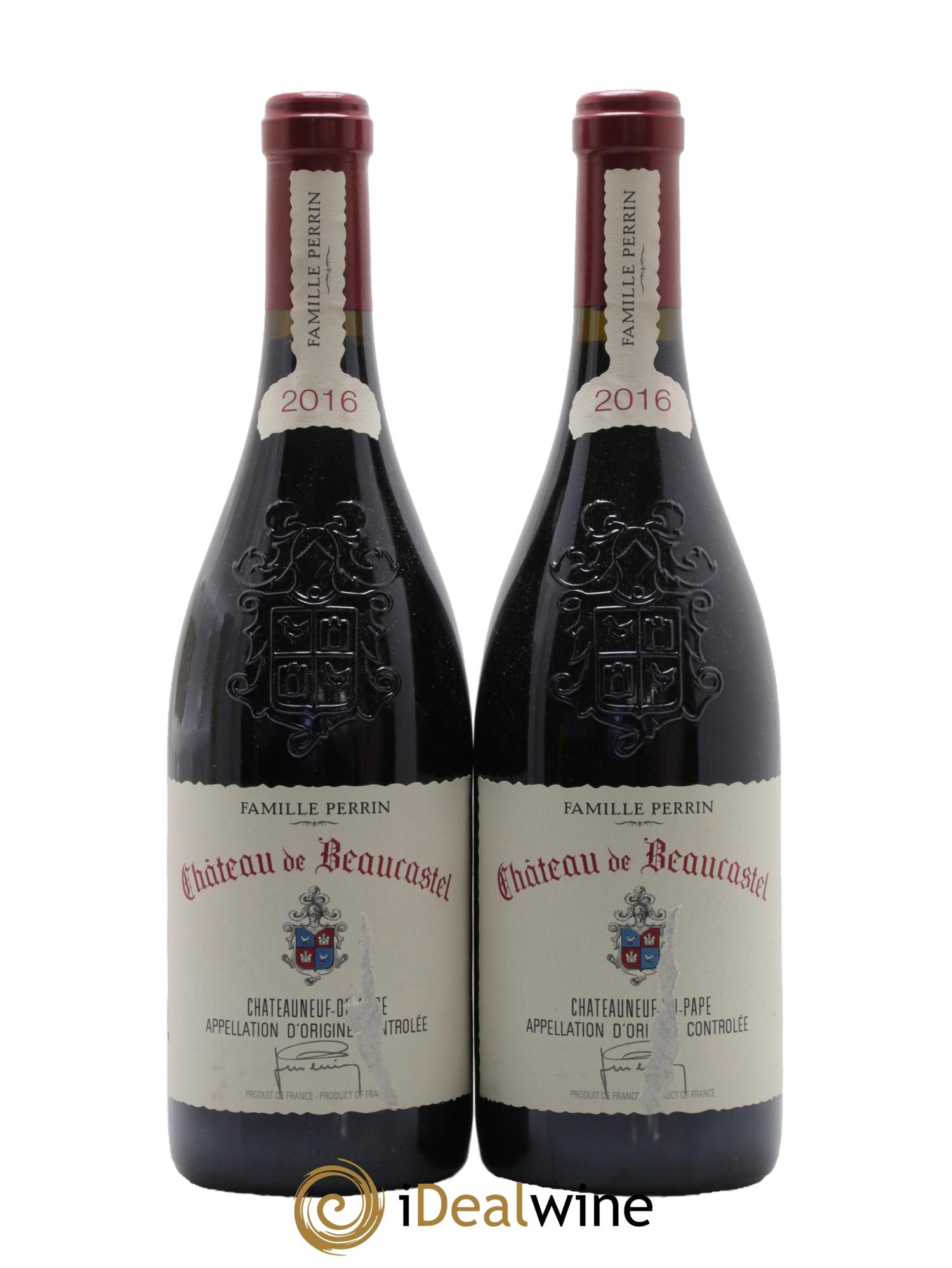 Châteauneuf-du-Pape Château de Beaucastel Famille Perrin 2016 - Lotto di 2 bottiglie - 0