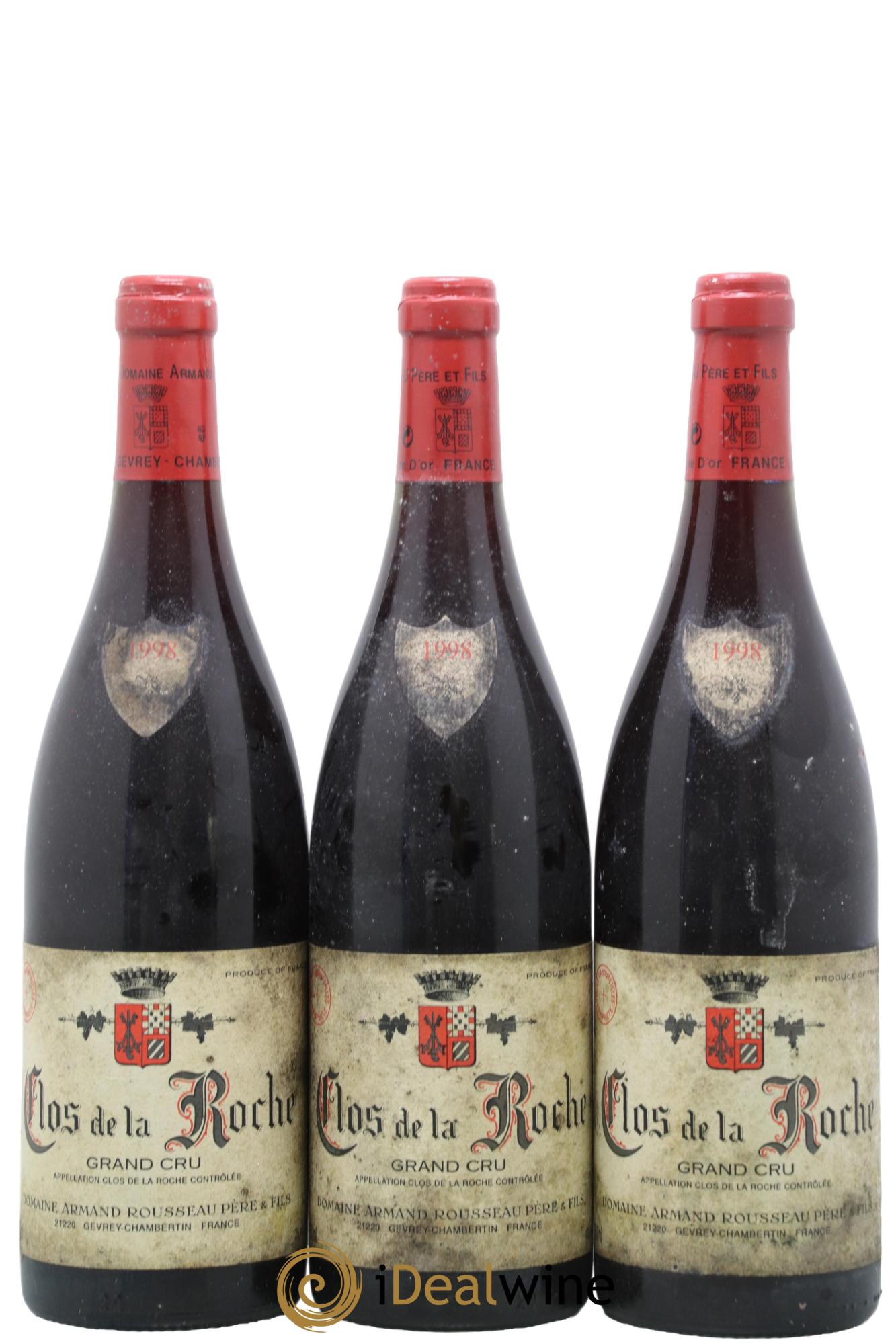 Clos de la Roche Grand Cru Armand Rousseau (Domaine) 1998 - Posten von 3 Flaschen - 0
