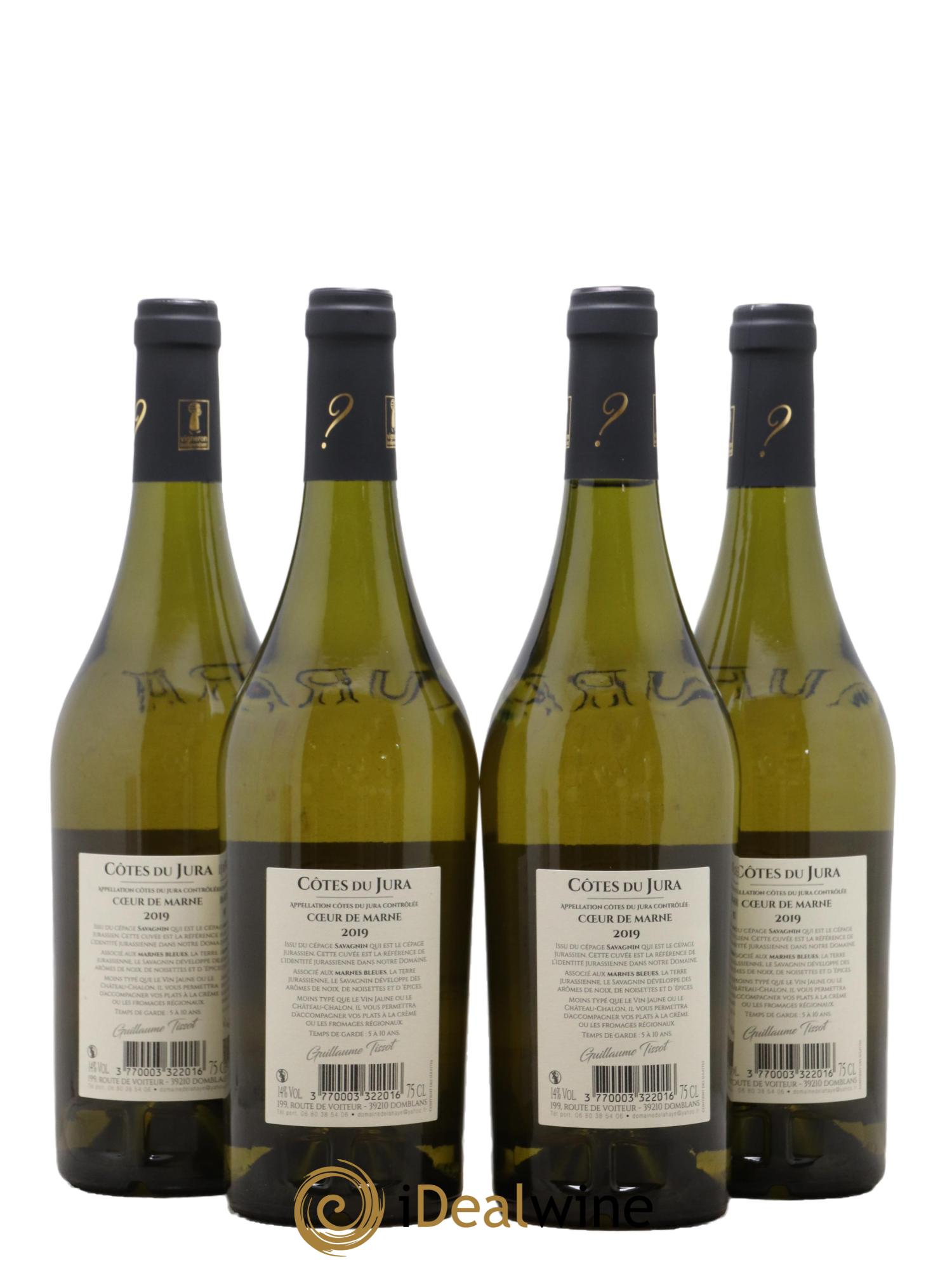 Côtes du Jura Cœur de Marne Domaine De Lahaye Guillaume Tissot 2019 - Posten von 4 Flaschen - 1