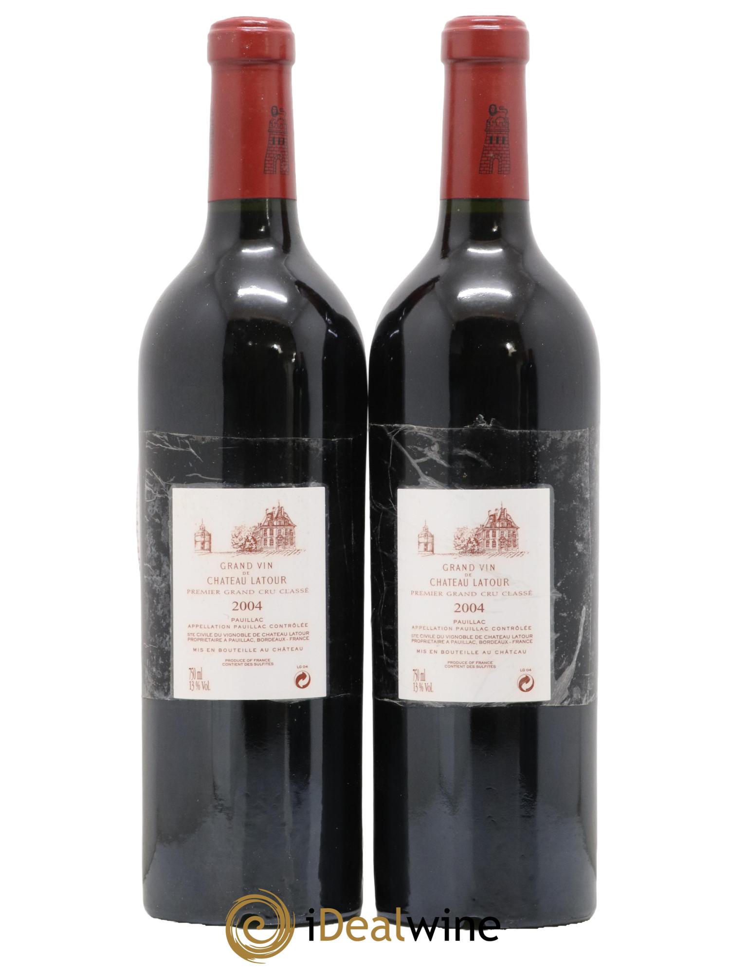 Caisse Primeurs 2 Petrus 2 Mouton 2 Cheval Blanc 2 Latour 2 Margaux 2 Lafitte 2004 - Lot de 12 bouteilles - 8