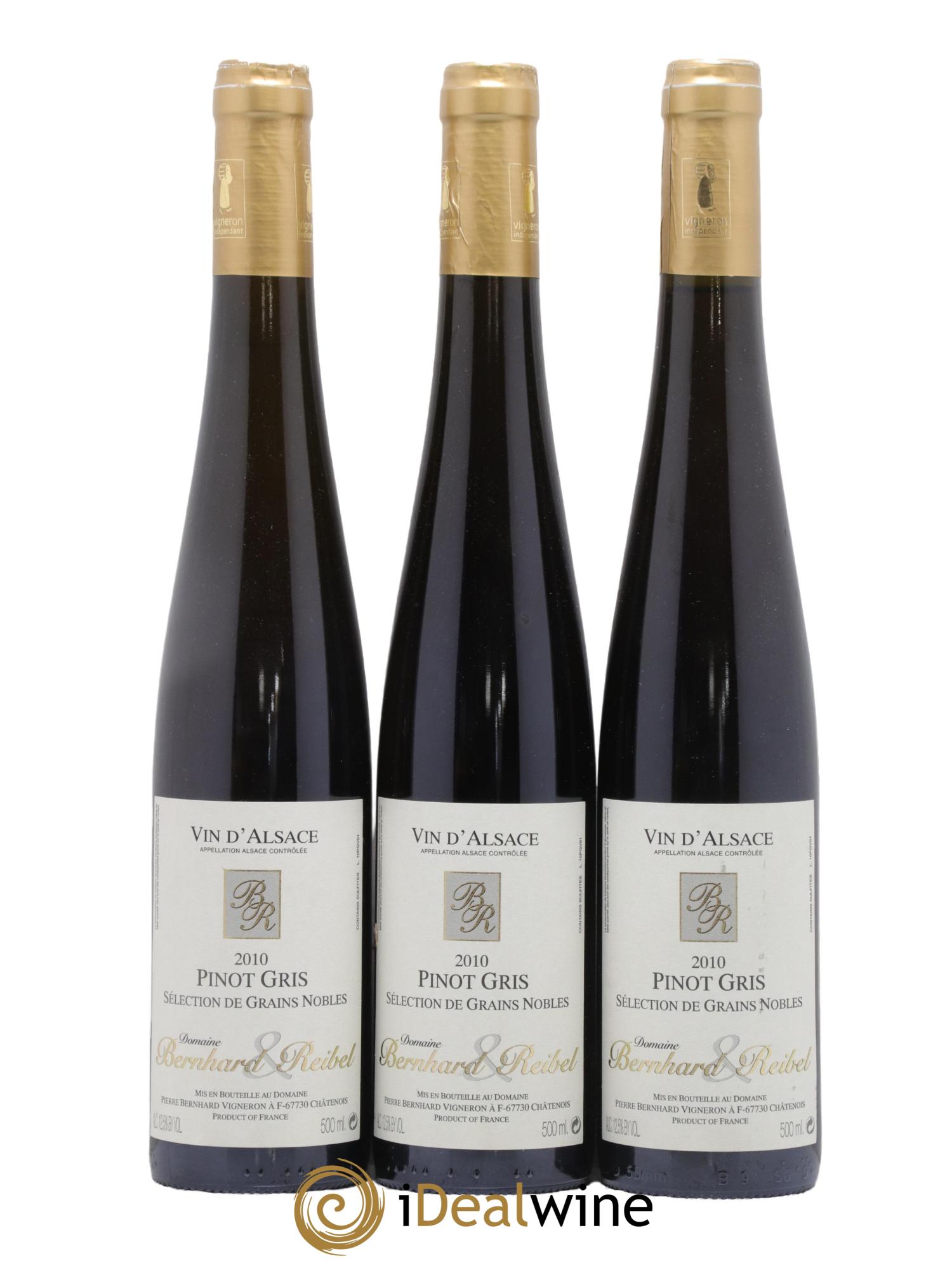 Alsace Pinot Gris Grains Nobles Bernhard & Reibel 2010 - Lot de 3 format 50cls - 0