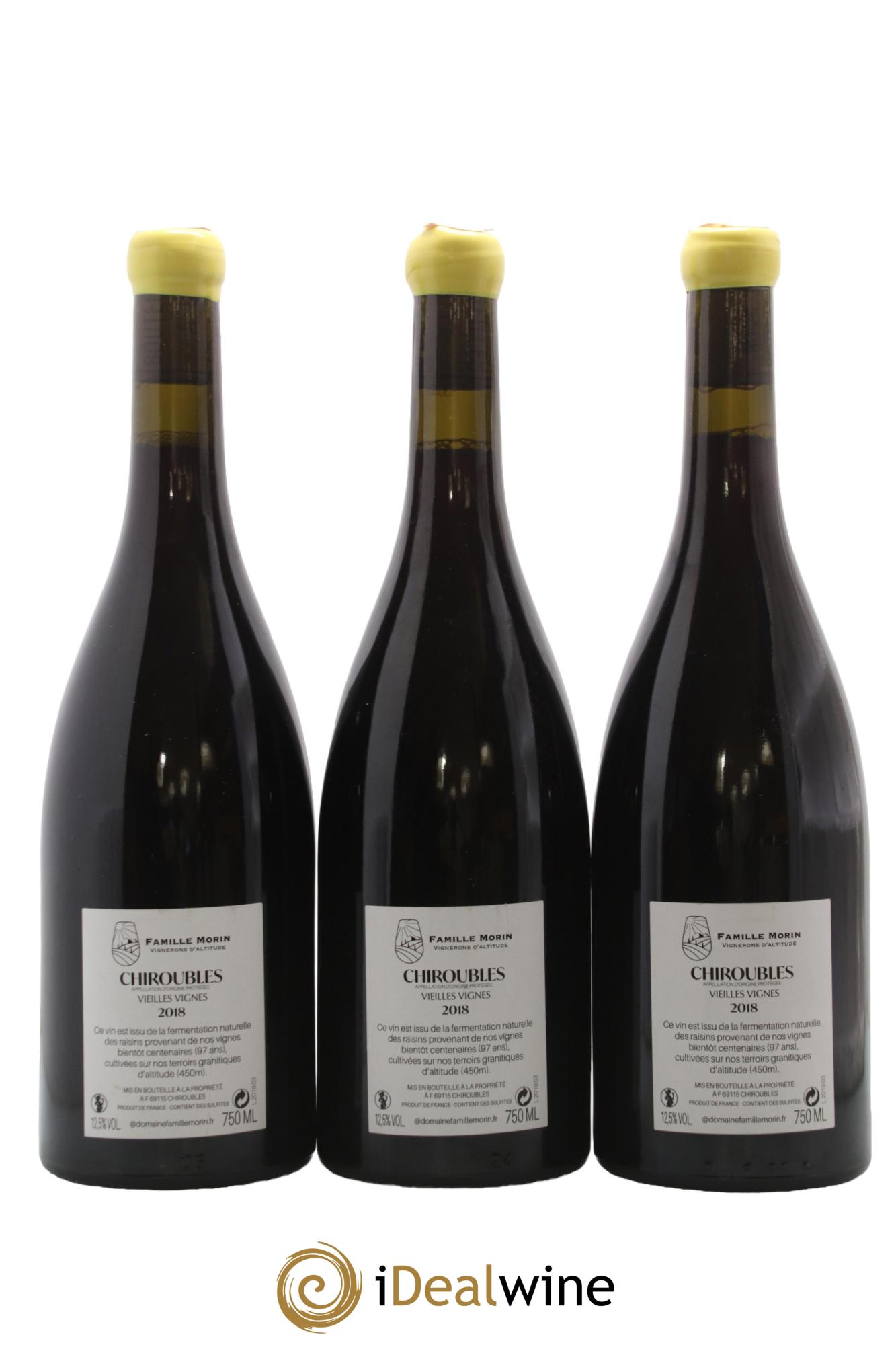 Chiroubles Vieilles Vignes Famille Morin 2018 - Posten von 3 Flaschen - 1