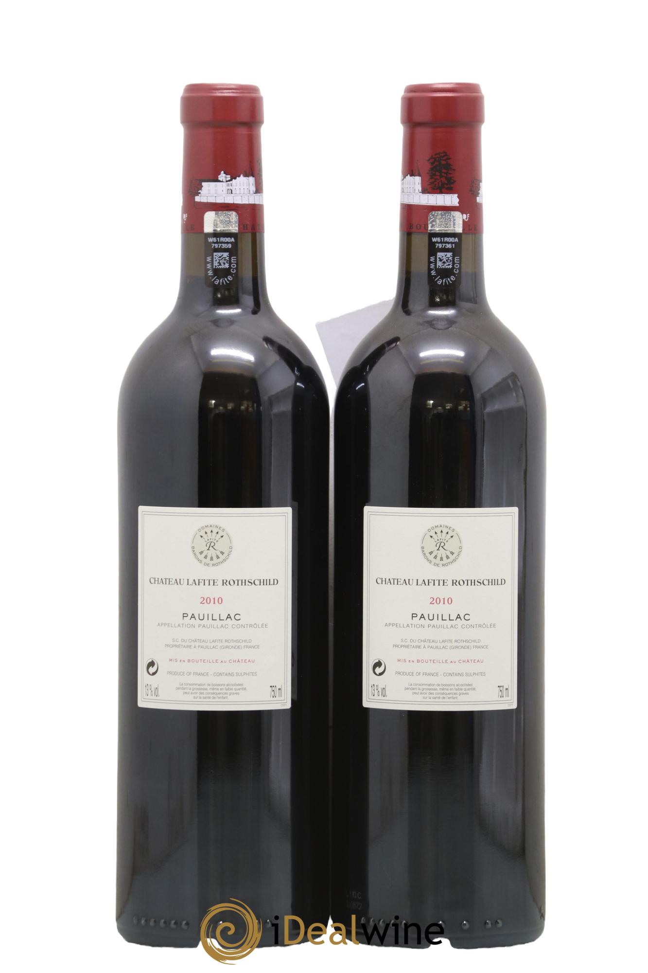 Château Lafite Rothschild 1er Grand Cru Classé 2010 - Lotto di 2 bottiglie - 1