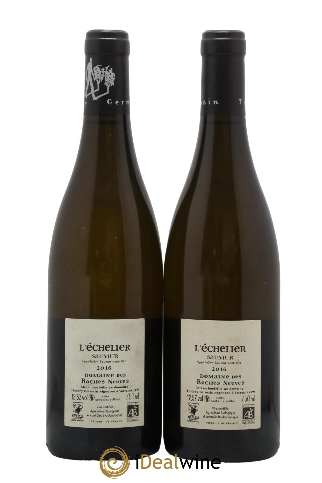Saumur l'Echelier Domaine des Roches Neuves - Thierry Germain  2016 - Posten von 2 Flaschen - 1