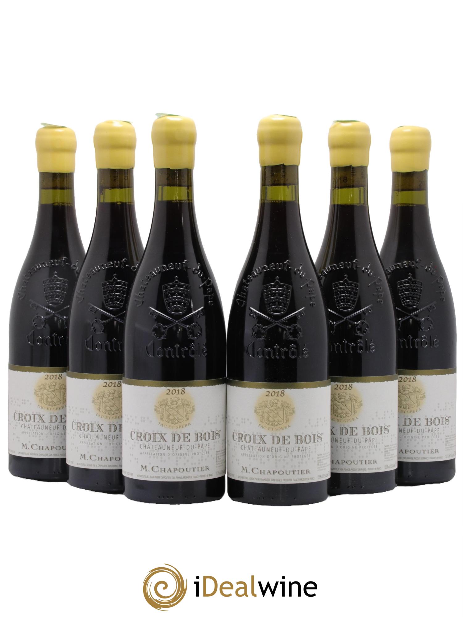 Châteauneuf-du-Pape Croix de Bois Chapoutier 2018 - Lot de 6 bouteilles - 0