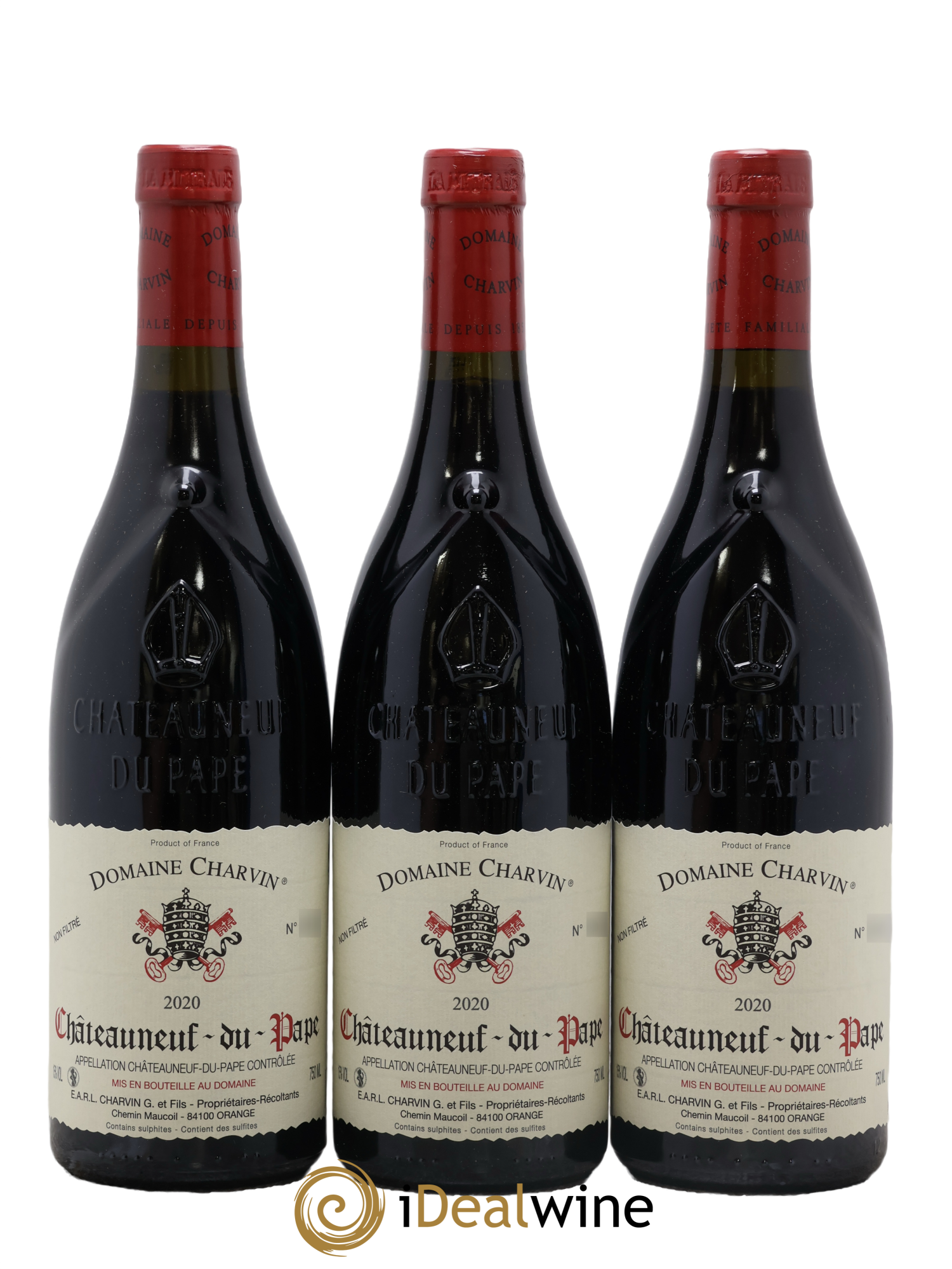 Châteauneuf-du-Pape Charvin (Domaine) 2020 - Lot de 3 bouteilles - 0