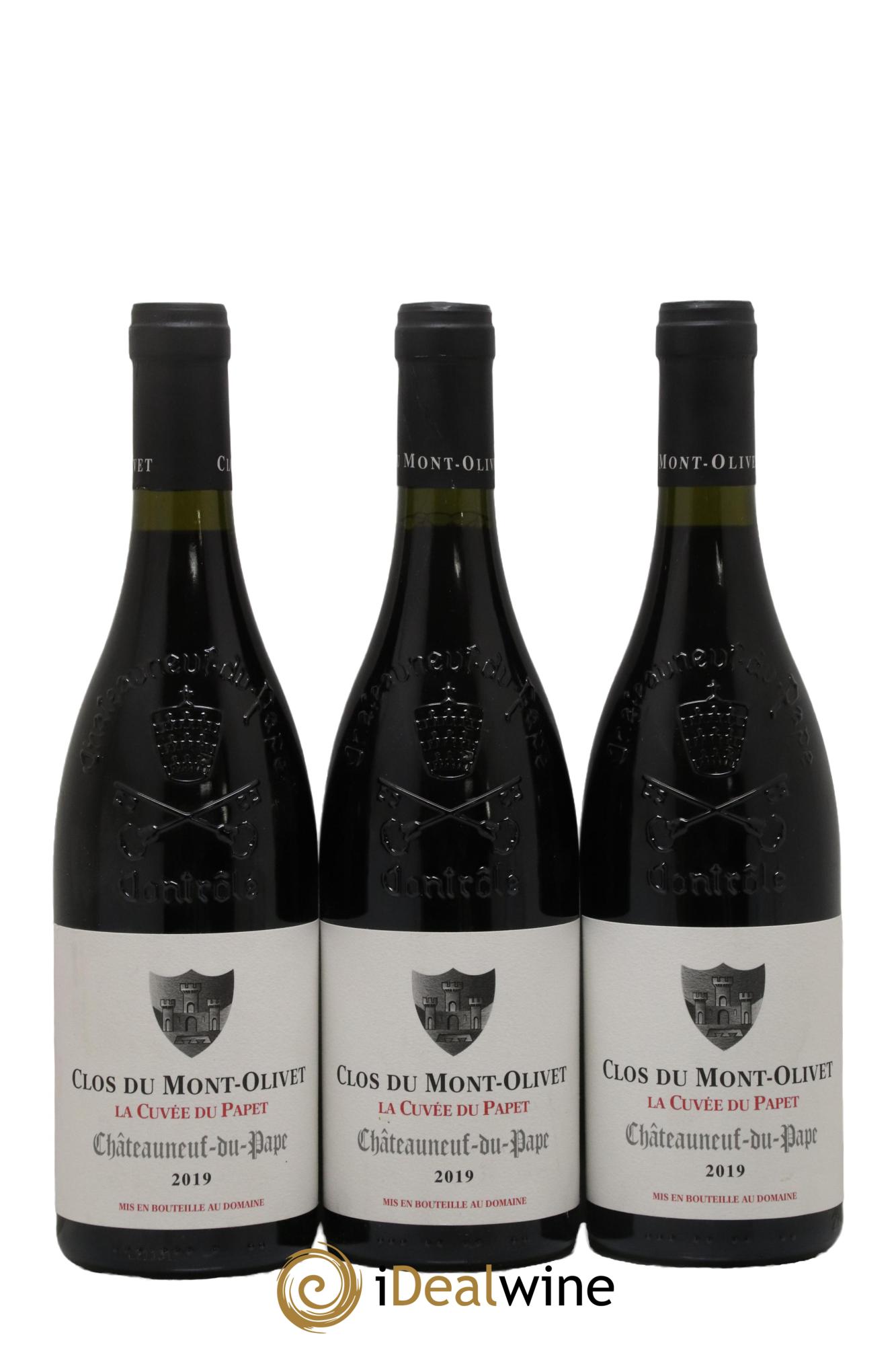 Châteauneuf-du-Pape Cuvée du Papet Clos du Mont-Olivet 2019 - Lot de 3 bouteilles - 0