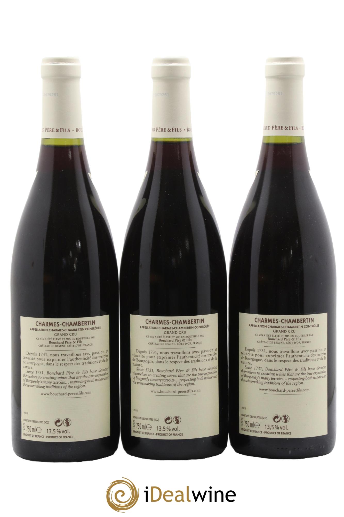 Charmes-Chambertin Grand Cru Bouchard Père & Fils 2010 - Lot de 6 bouteilles - 4