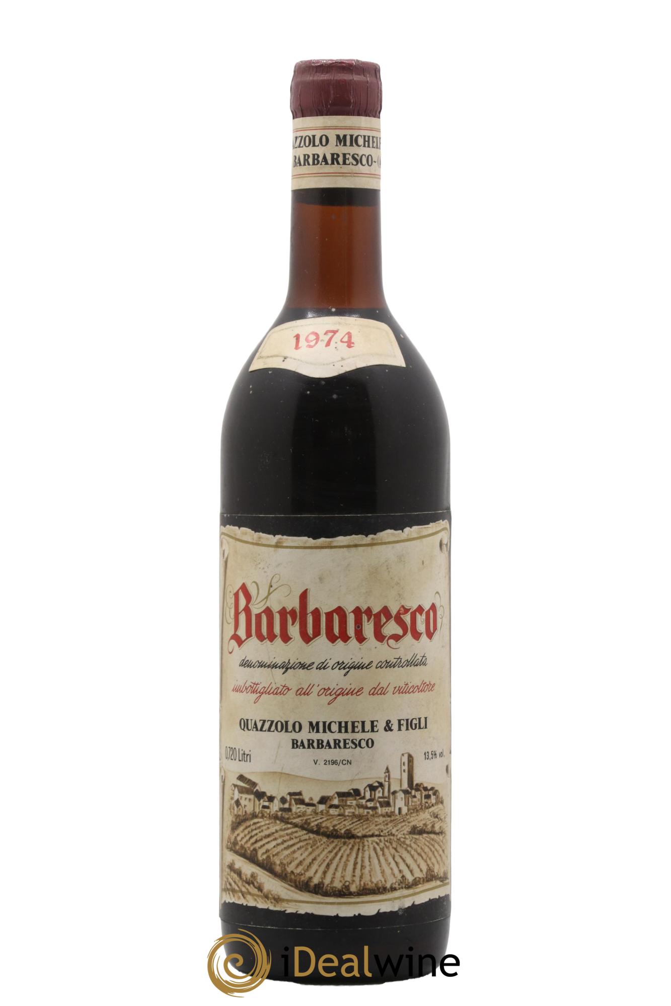 Barbaresco DOCG Quazzolo 1974 - Posten von 1 Flasche - 0