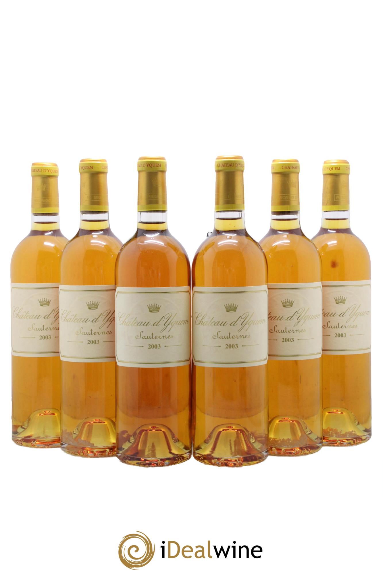 Château d' Yquem 1er Cru Classé Supérieur 2003 - Posten von 6 Flaschen - 0