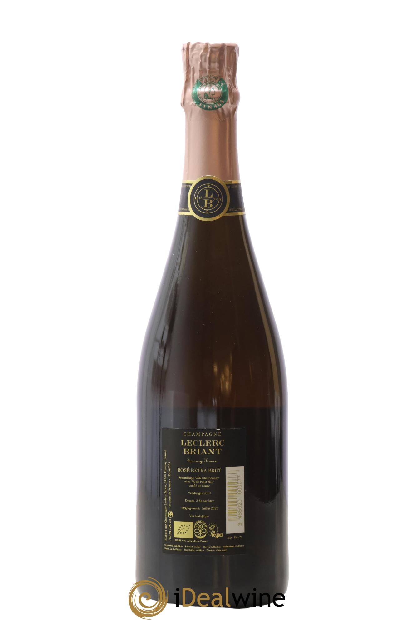 Extra-Brut Rosé Leclerc Briant 2019 - Lot de 1 bouteille - 1