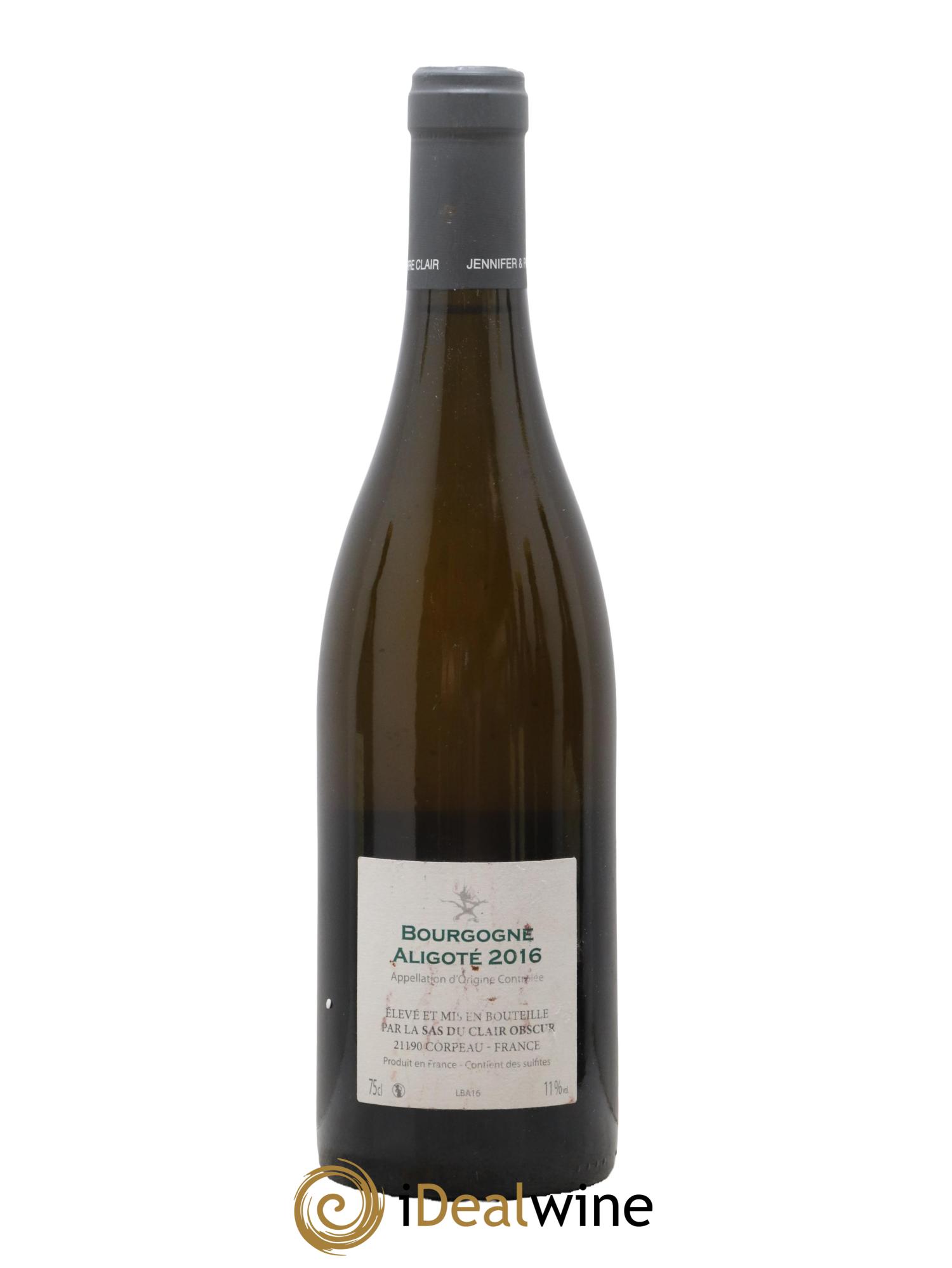 Bourgogne Aligoté Domaine du Clair Obscur 2016 - Lot de 1 bouteille - 1