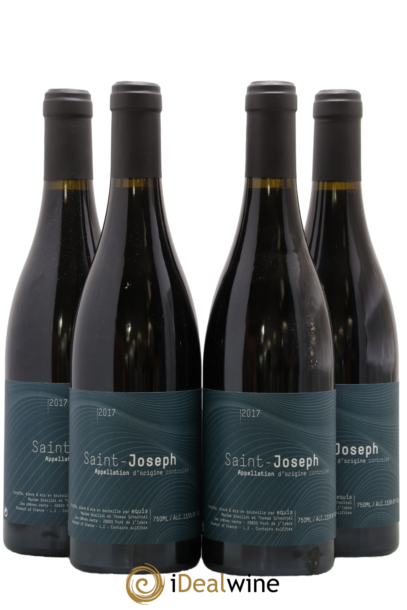 Saint-Joseph Equis Maxime Graillot et Thomas Schmittel 2017 - Lot de 4 bouteilles - 0