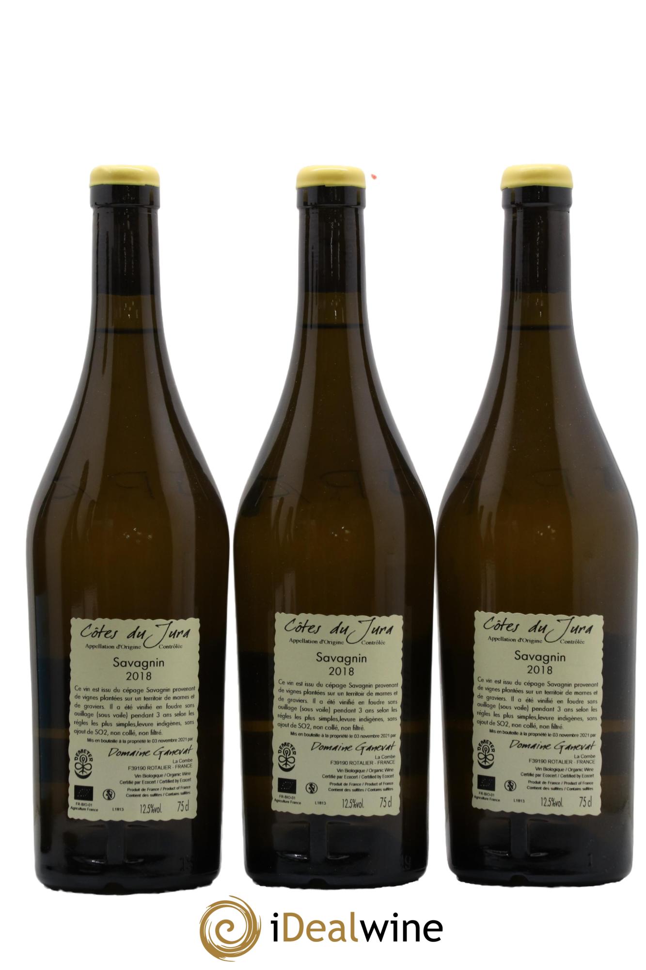 Côtes du Jura Les Grands Teppes Savagnin (sous voile) Jean-François Ganevat (Domaine) 2018 - Lot de 3 bouteilles - 1